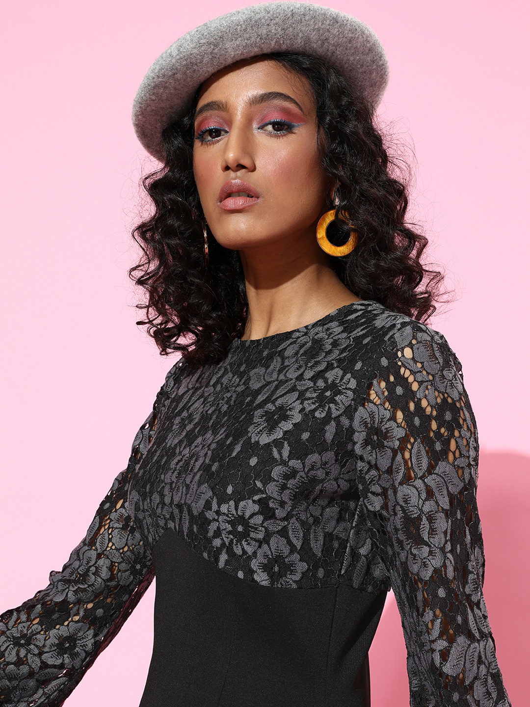 

Kassually Women Stylish Black Floral Dress