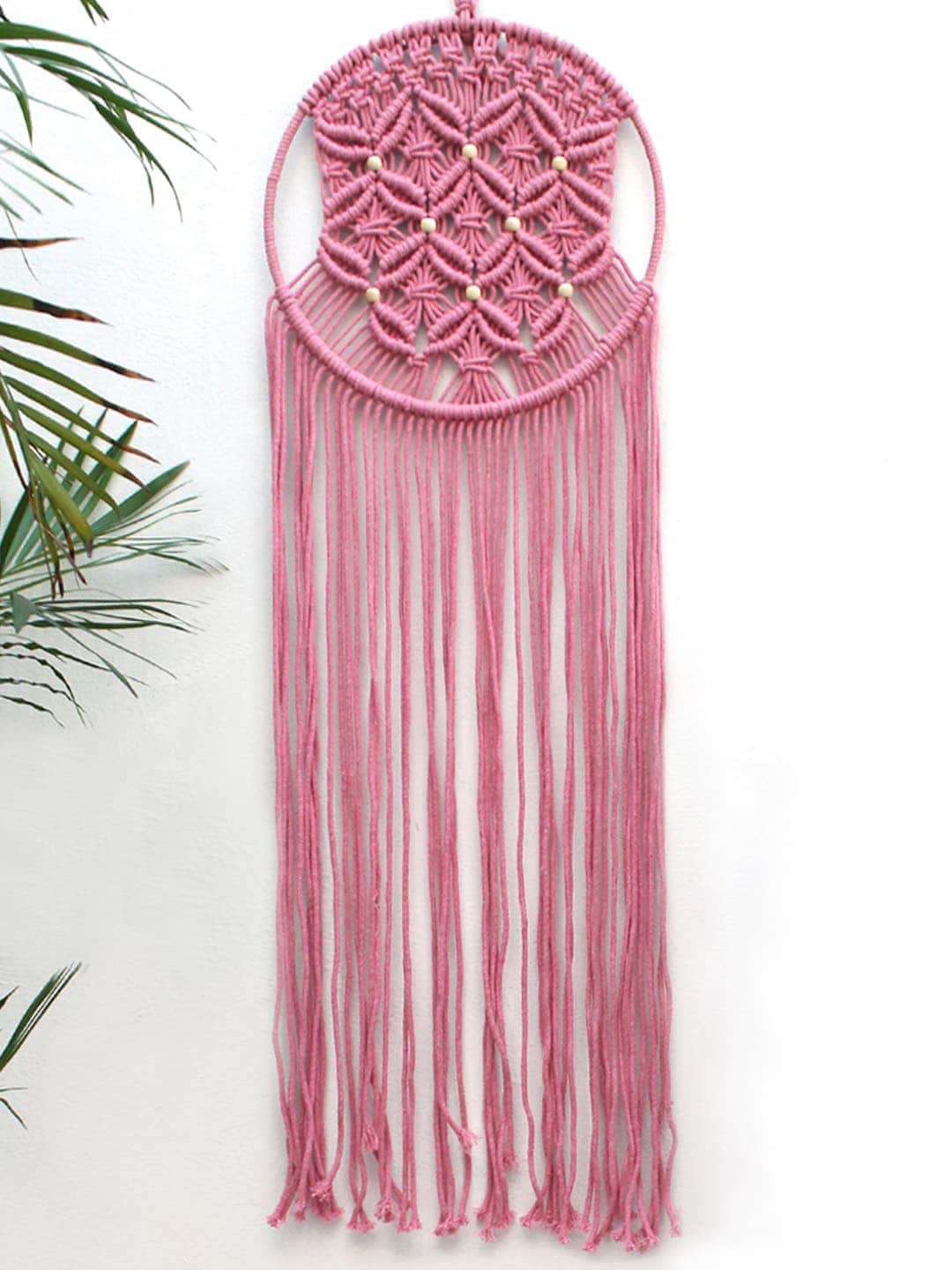 

AVI Living Pink Solid Floral Pure Cotton Dreamcatcher