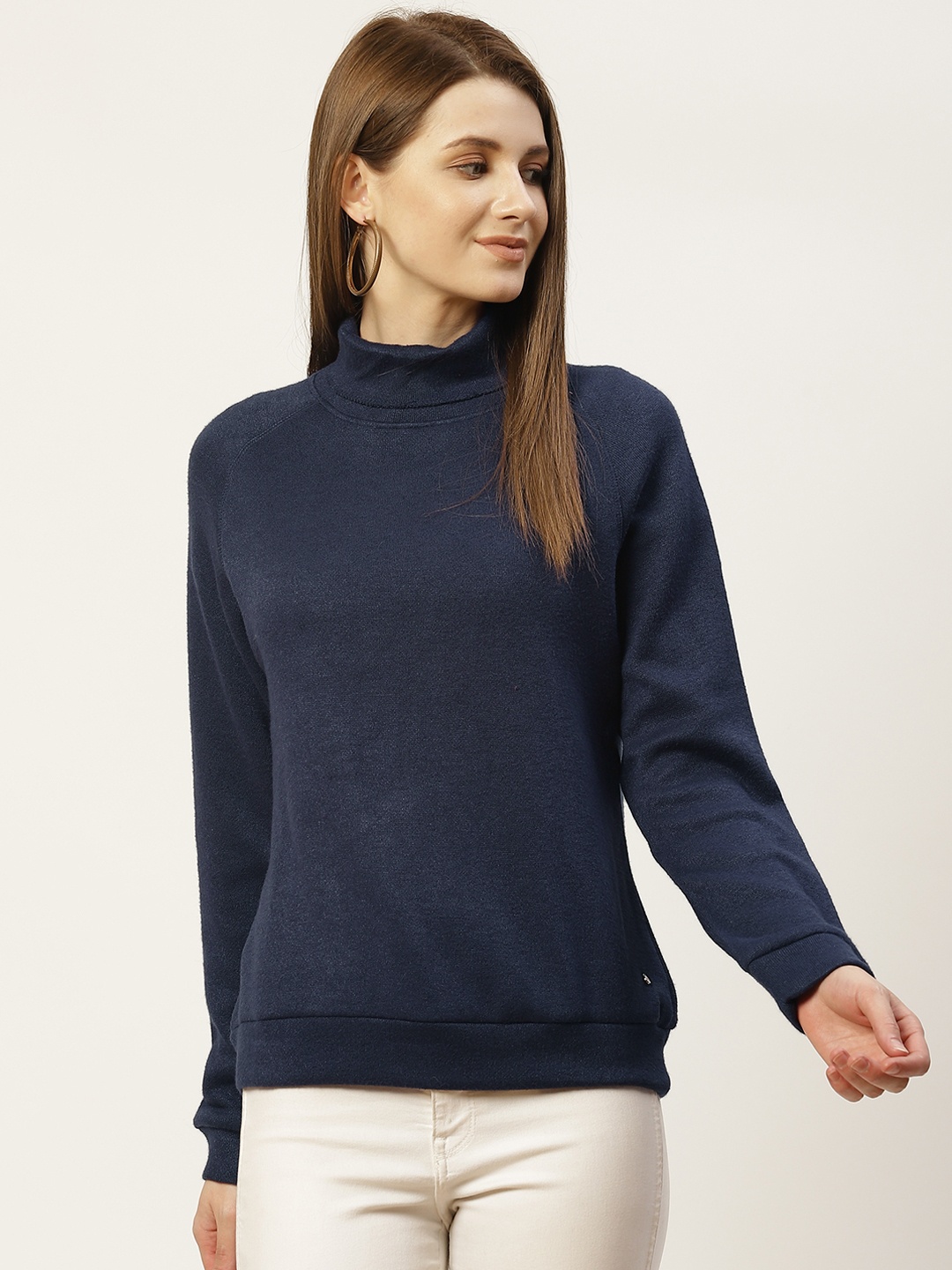 

Monte Carlo Women Navy Blue Turtle Neck Pullover