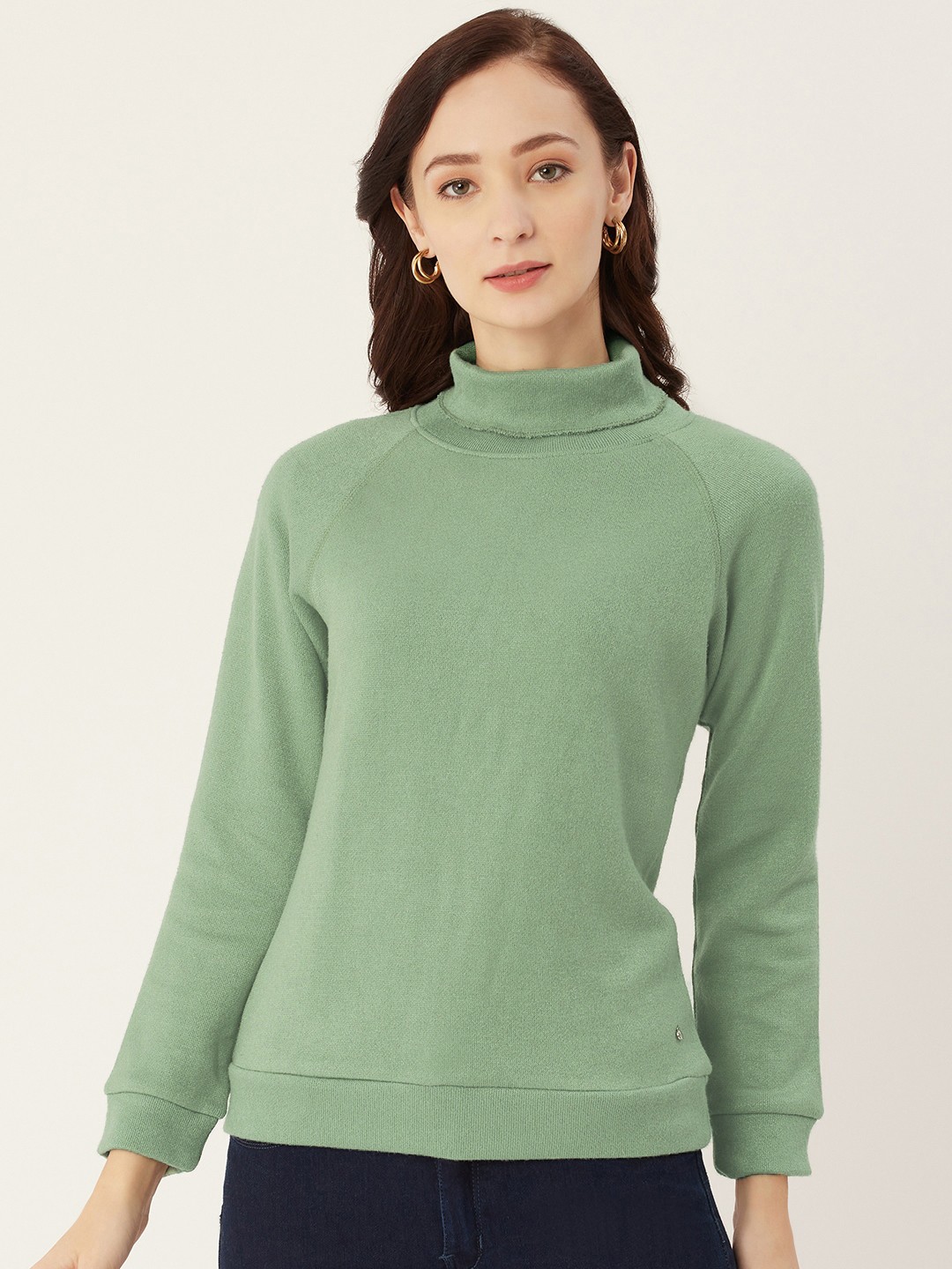 

Monte Carlo Women Green Solid Pullover