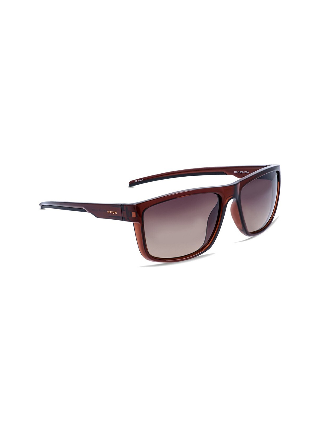 

OPIUM Men Brown Lens & Brown Wayfarer Sunglasses With UV Protected Lens-OP-1806-C04s