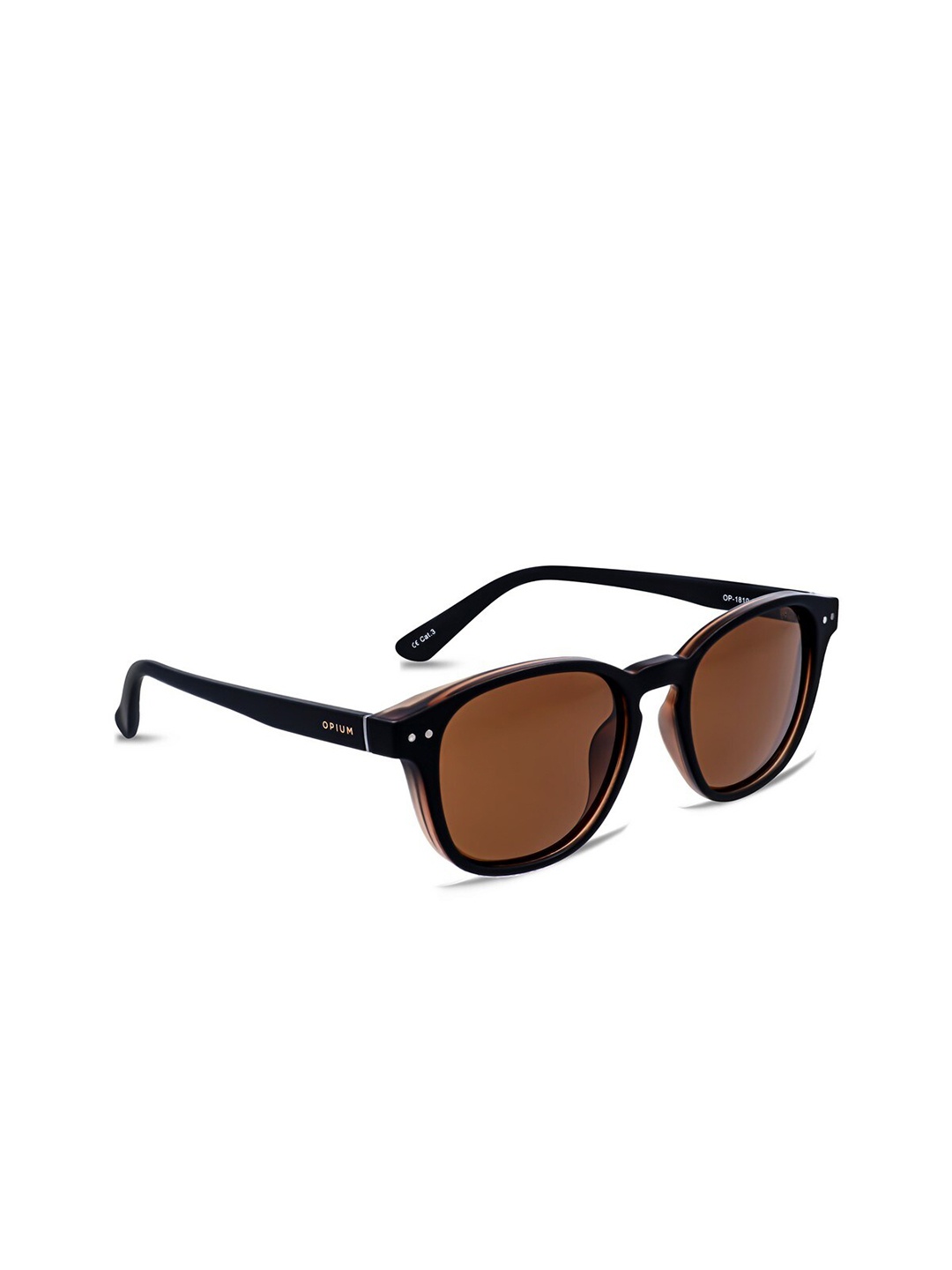 

OPIUM Men Brown Lens & Black Wayfarer Sunglasses - OP-1810-C02