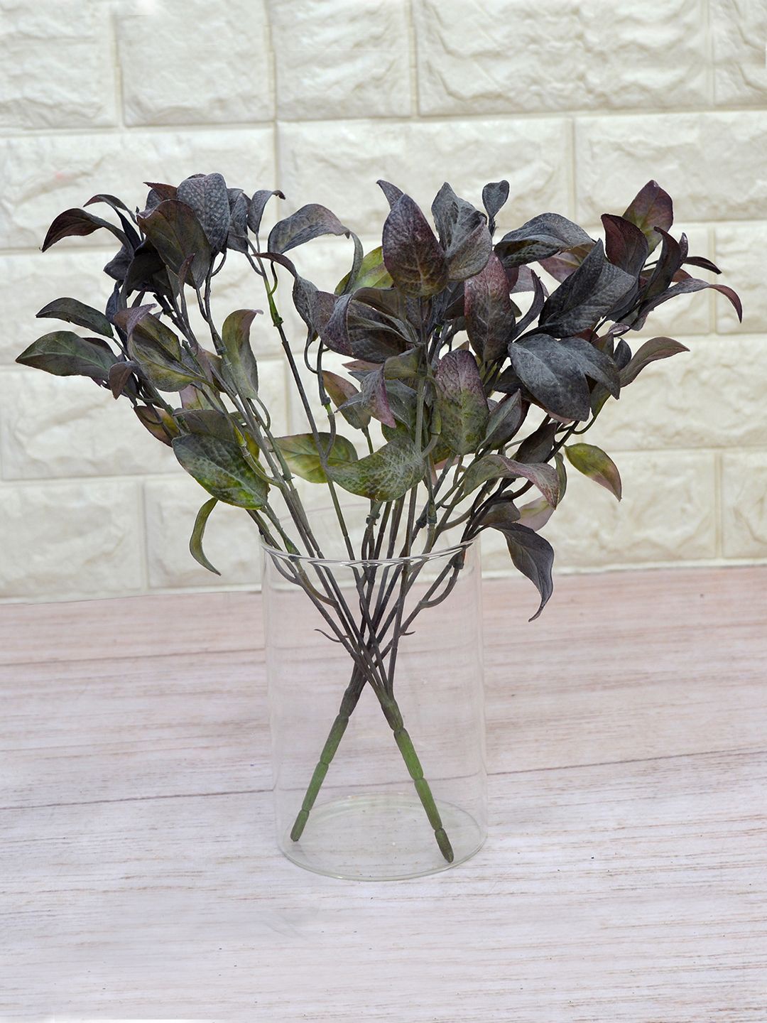 

fancy mart Set Of 2 Black & Green Artificial Brazilian Joyweed Bunch without Pot