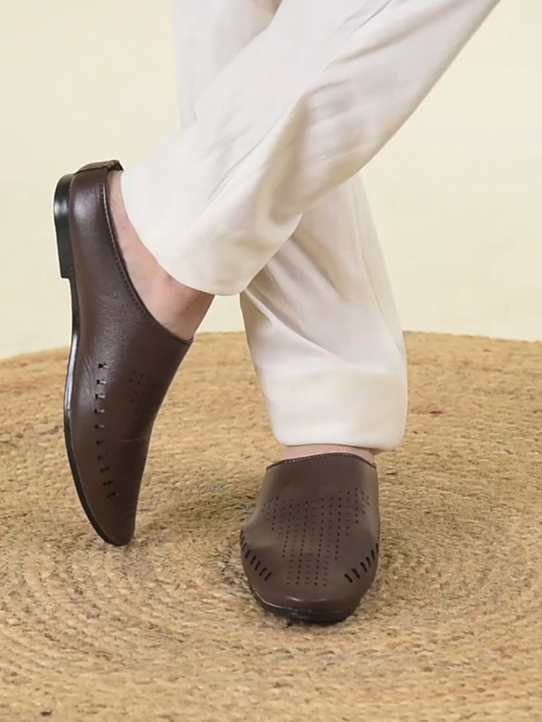 

FAUSTO Men Brown PU Mules