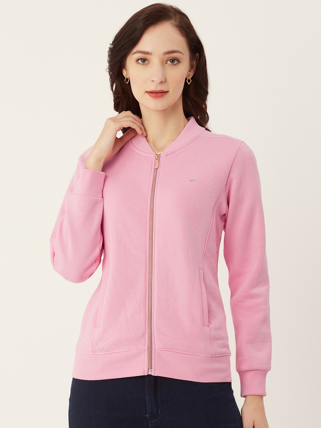 

Monte Carlo Women Pink Solid Sweatshirt