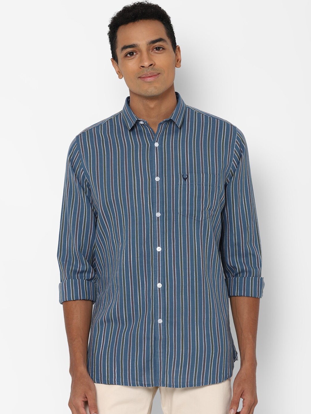 

Allen Solly Men Blue Striped Shirt