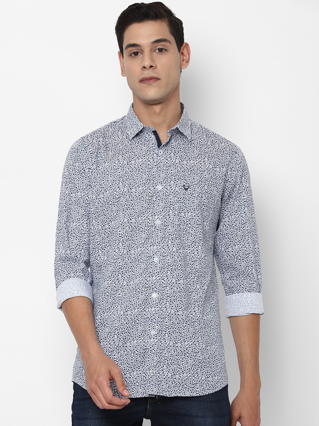

Allen Solly Men White Slim Fit Floral Opaque Printed Casual Shirt