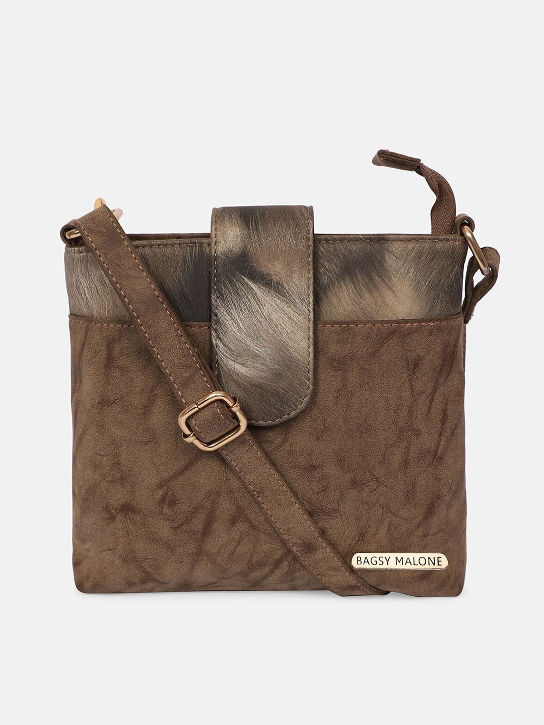 

Bagsy Malone Brown Textured Sling Bag