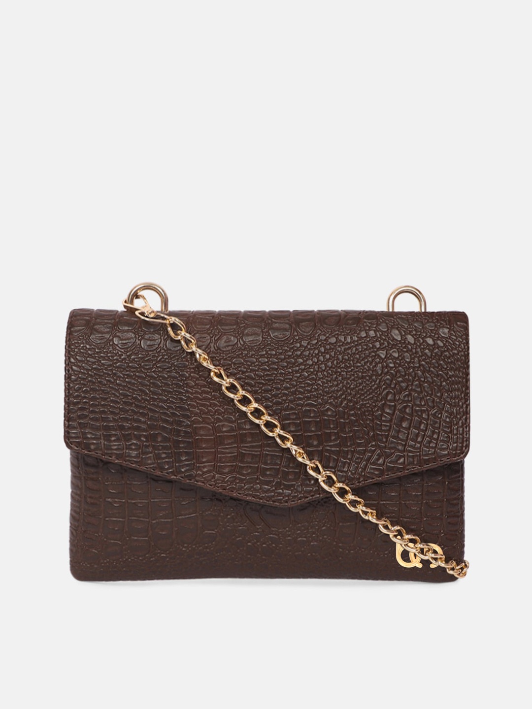 

Bagsy Malone Croco Brown Envelope Sling Bag