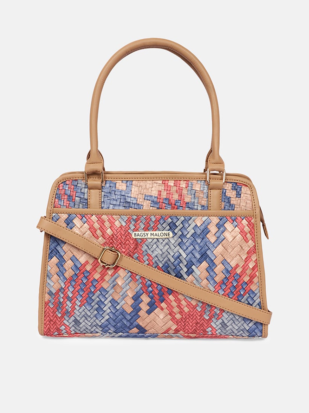

Bagsy Malone Multicoloured PU Oversized Swagger Handheld Bag with Quilted, Multi