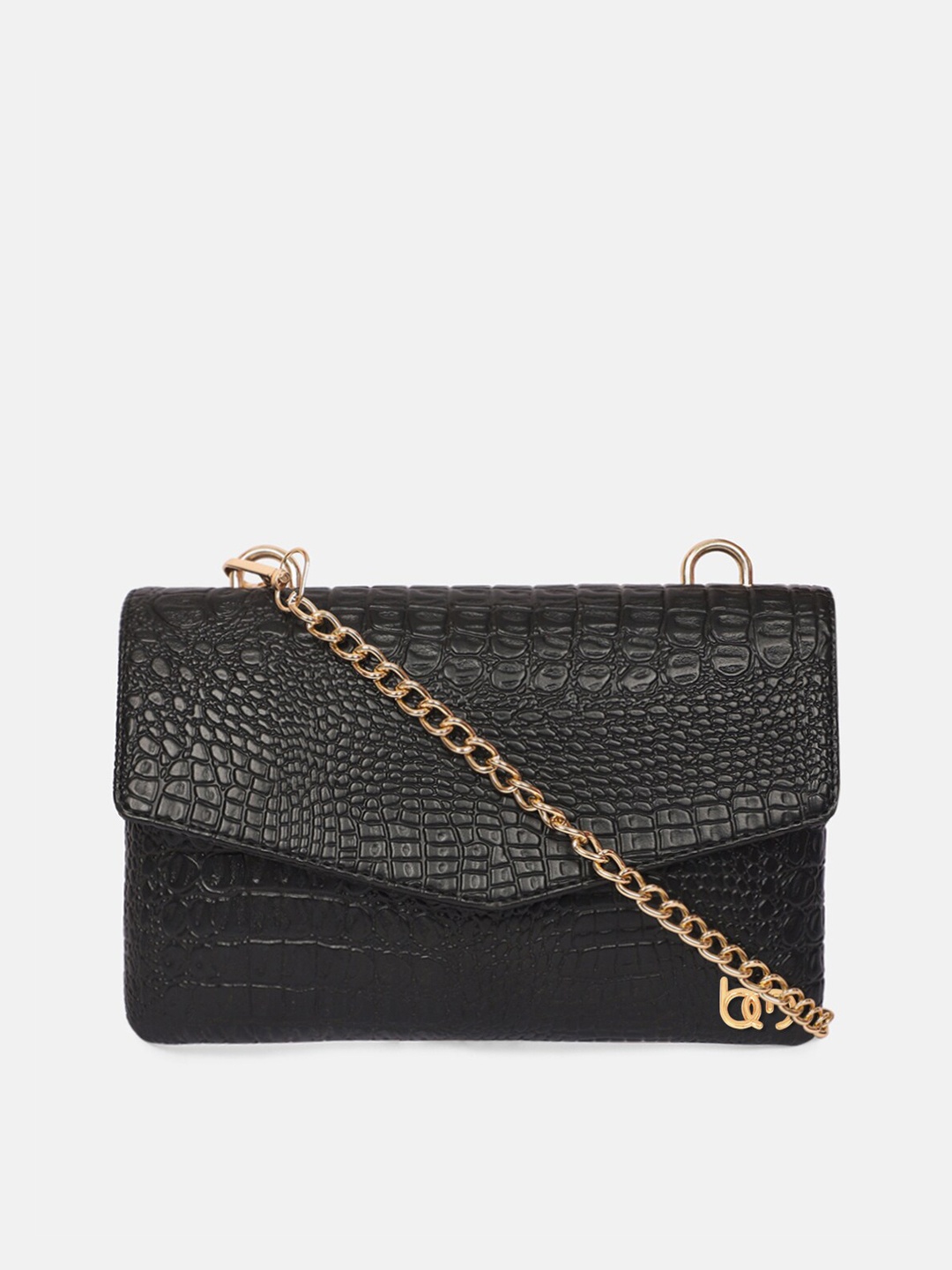 

Bagsy Malone Black Textured PU Structured Sling Bag