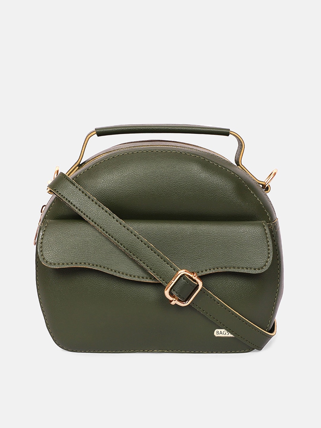 

Bagsy Malone Green Solid Half Moon Sling Bag