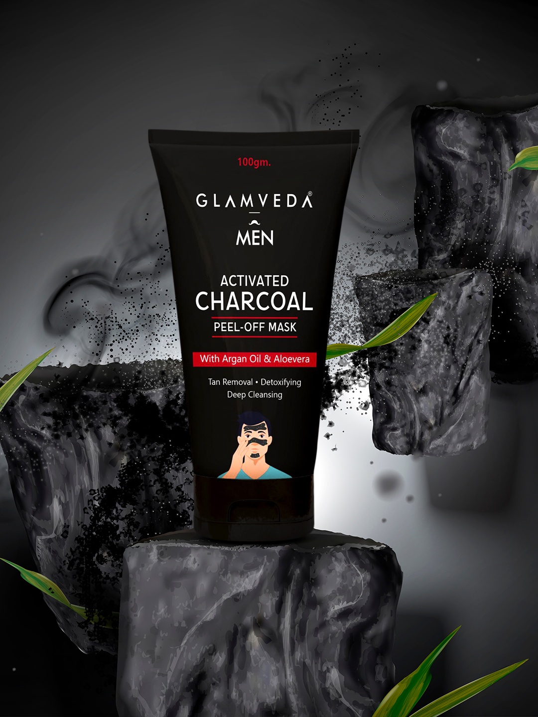 

Glamveda Men Activated Charcoal Peel Off Mask - 100gm, Black