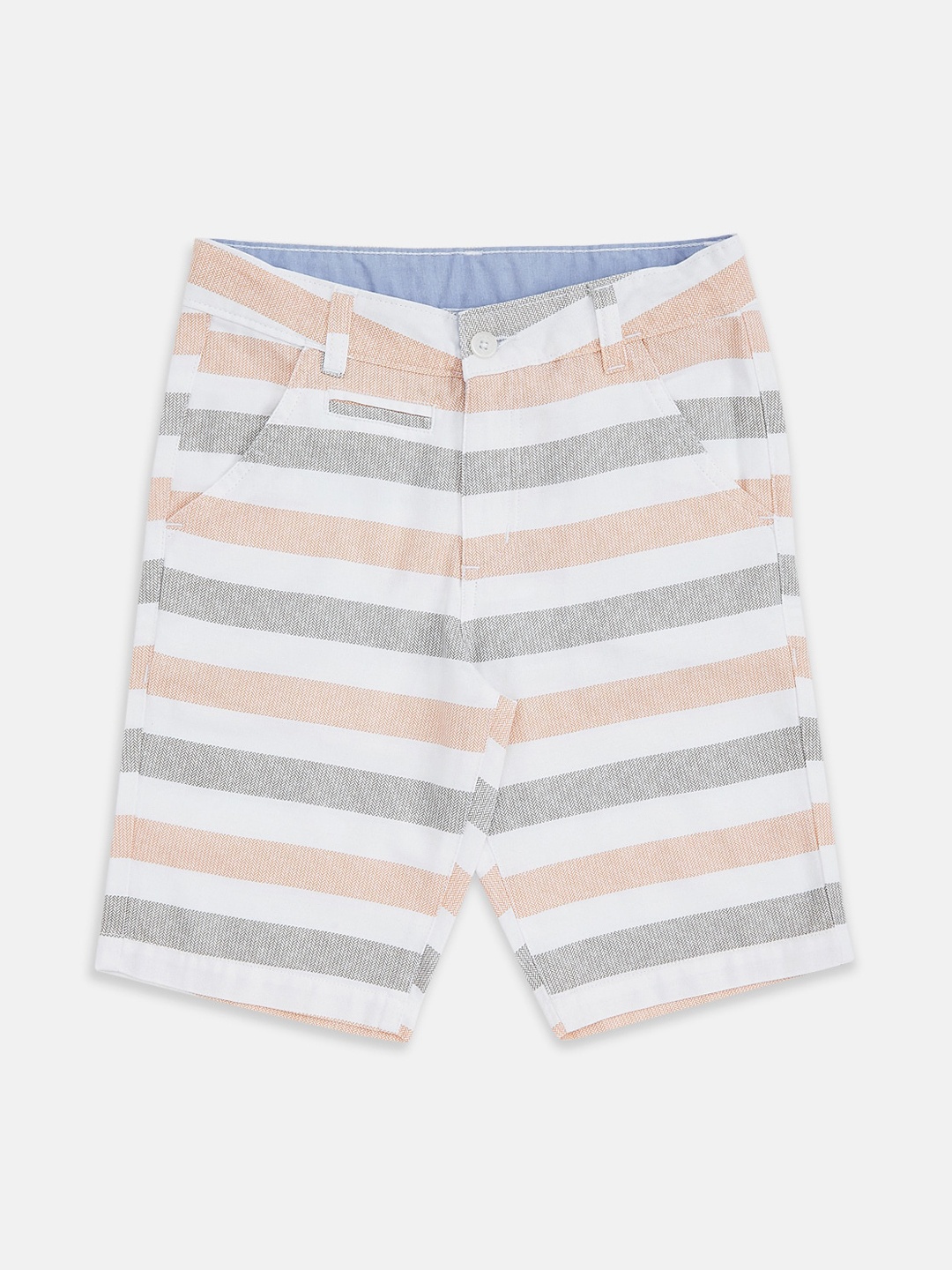 

Pantaloons Junior Boys Coral Striped Regular Shorts