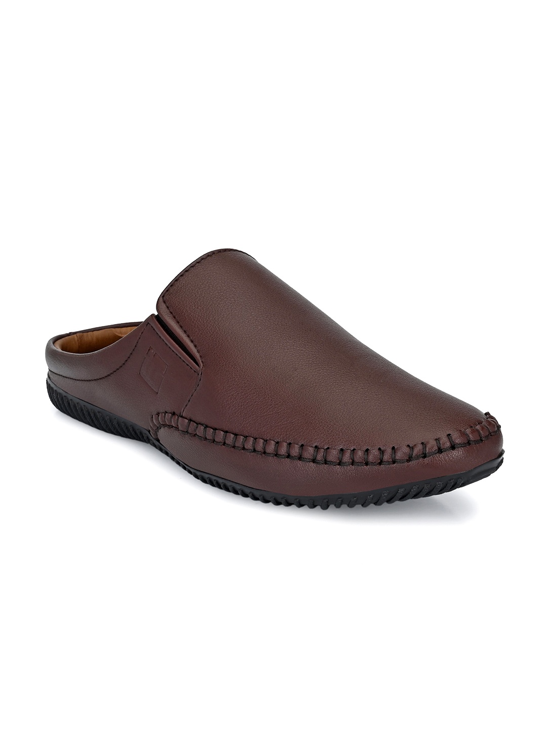 

Eego Italy Men Brown Textured Shoe-Style Sandals