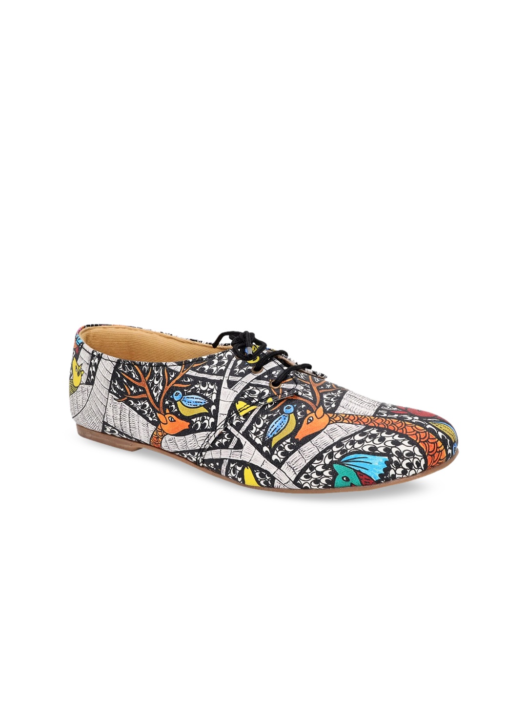 

Kanvas Women Multicoloured Printed Derbys, Multi