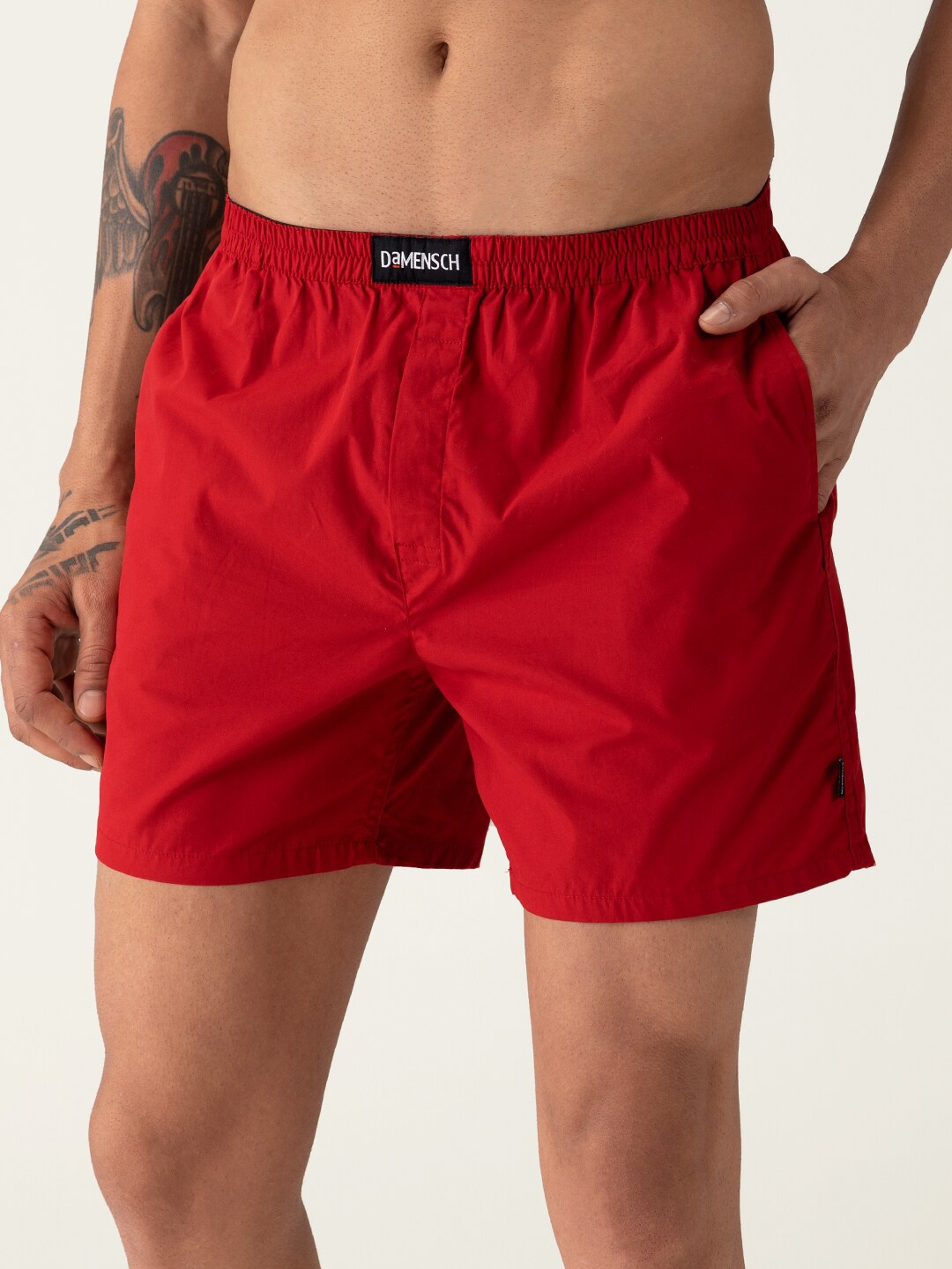 

DAMENSCH Breeeze Men Ultra-Light Boxers Cotton Boxer Shorts DAM-SLD-LBX-LOW, Red