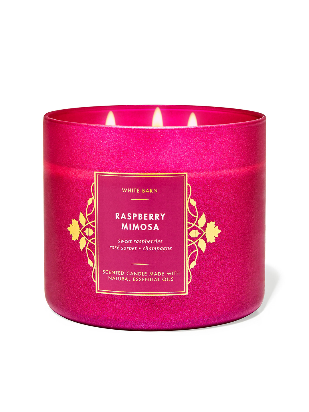 

Bath & Body Works Raspberry Mimosa 3-Wick Scented Candle 411 g, Red
