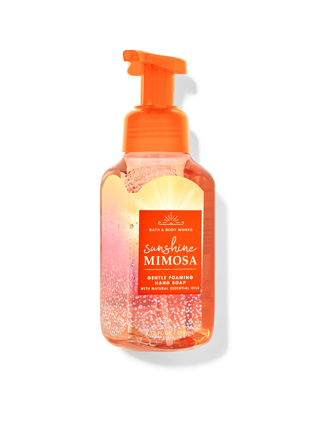 

Bath & Body Works Sunshine Mimosa Gentle Foaming Hand Soap 259 ml, Orange