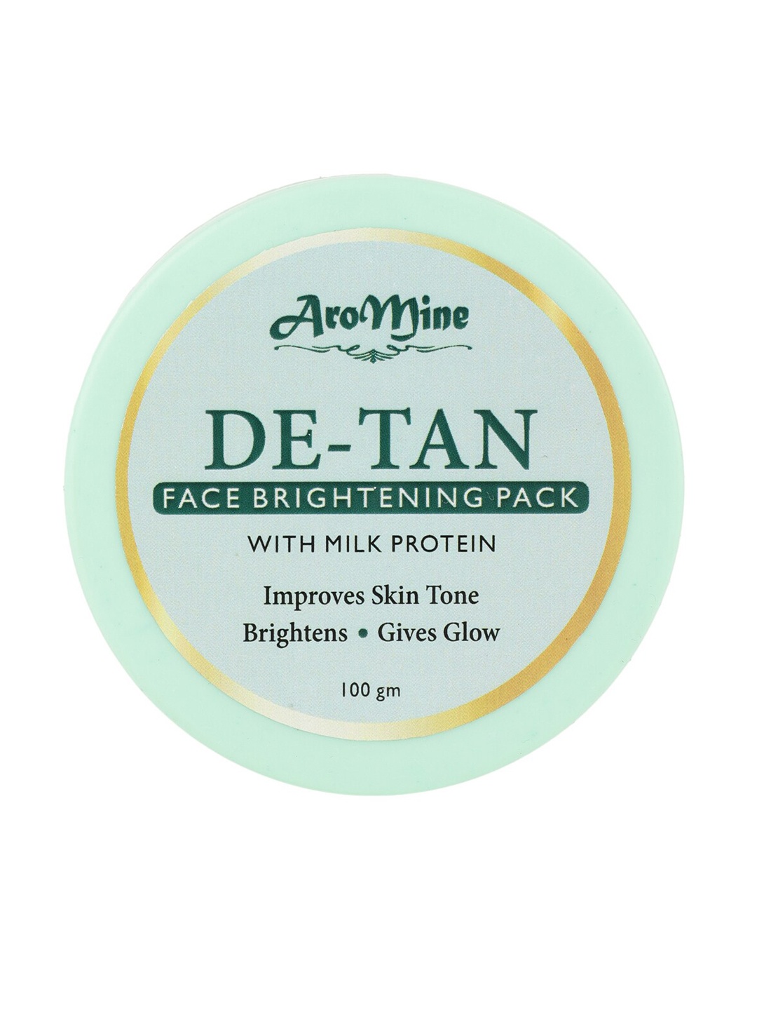 

AroMine De-Tan Face Pack for Skin Lightening & Brightening with Milk Protein 100 g, White