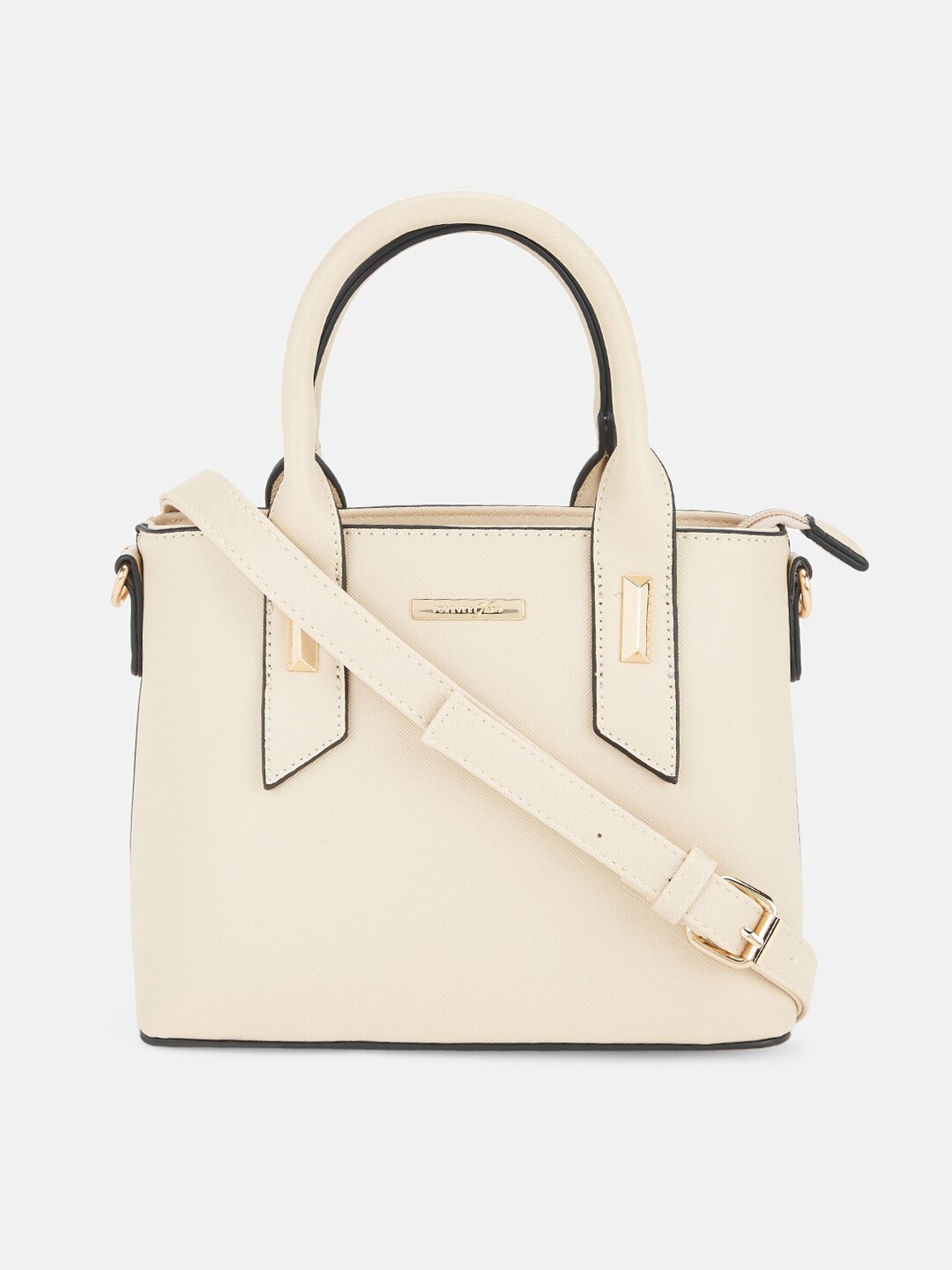 

Forever Glam by Pantaloons Beige Structured Handheld Bag