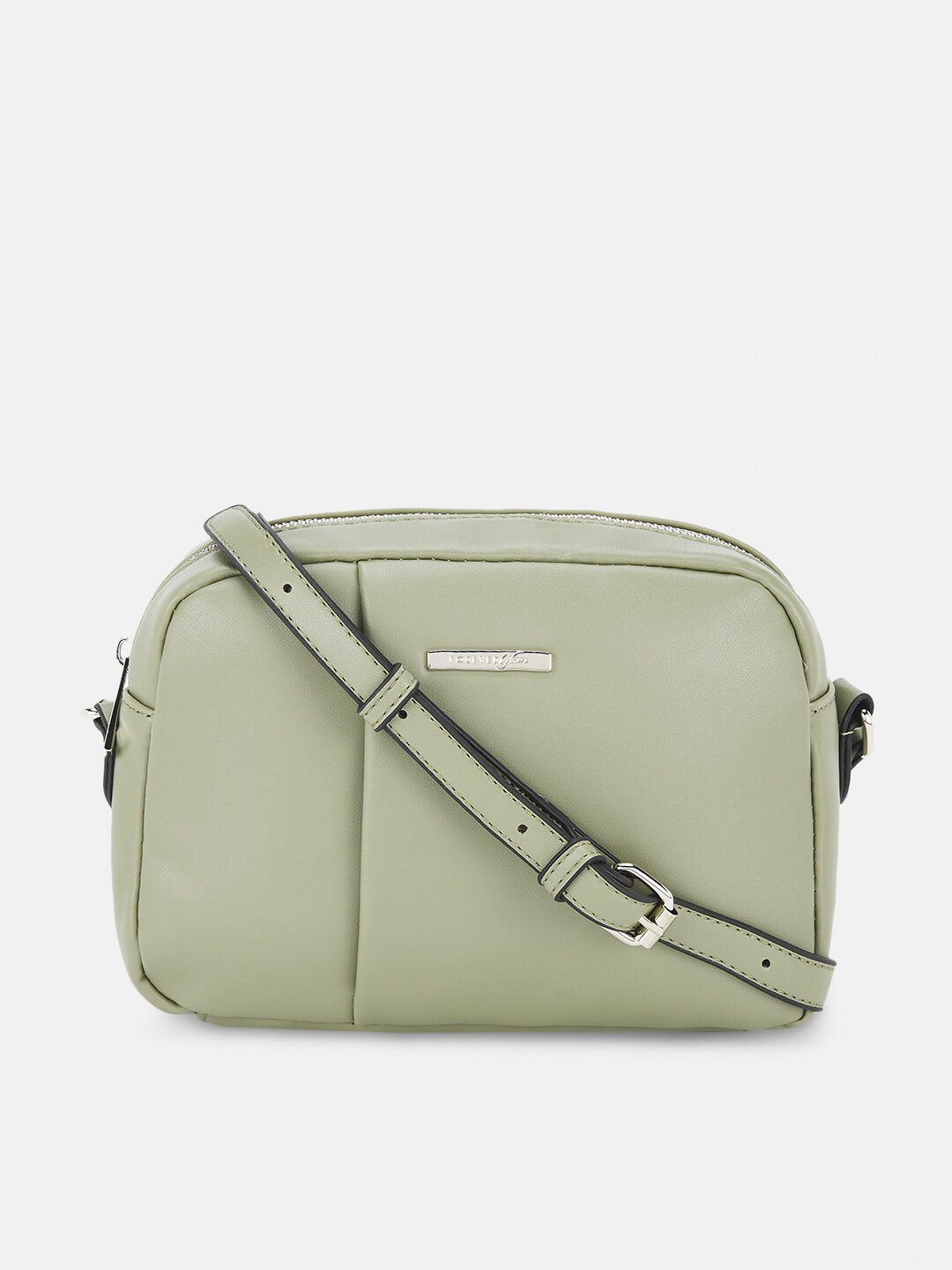 

Forever Glam by Pantaloons Green Structured Sling Bag