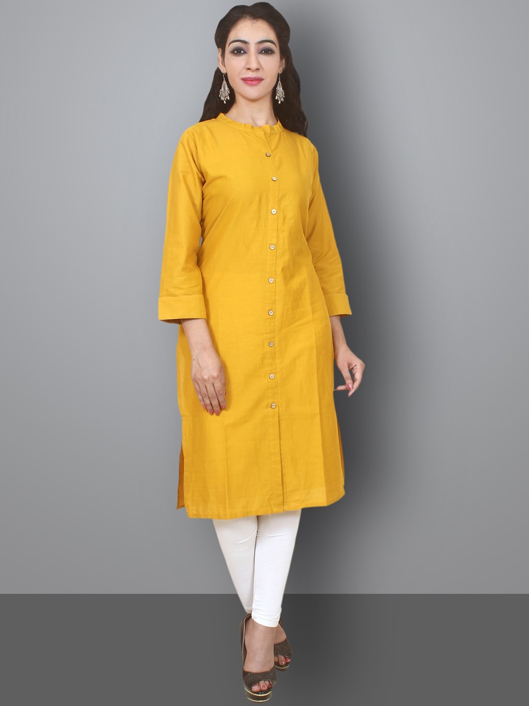 

Kuber Industries Women Yellow Kurta