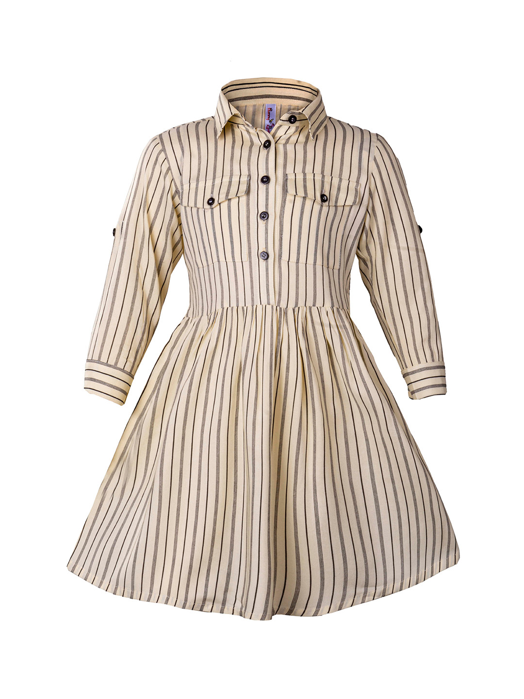 

Hunny Bunny Beige & moonbeam Striped Dress