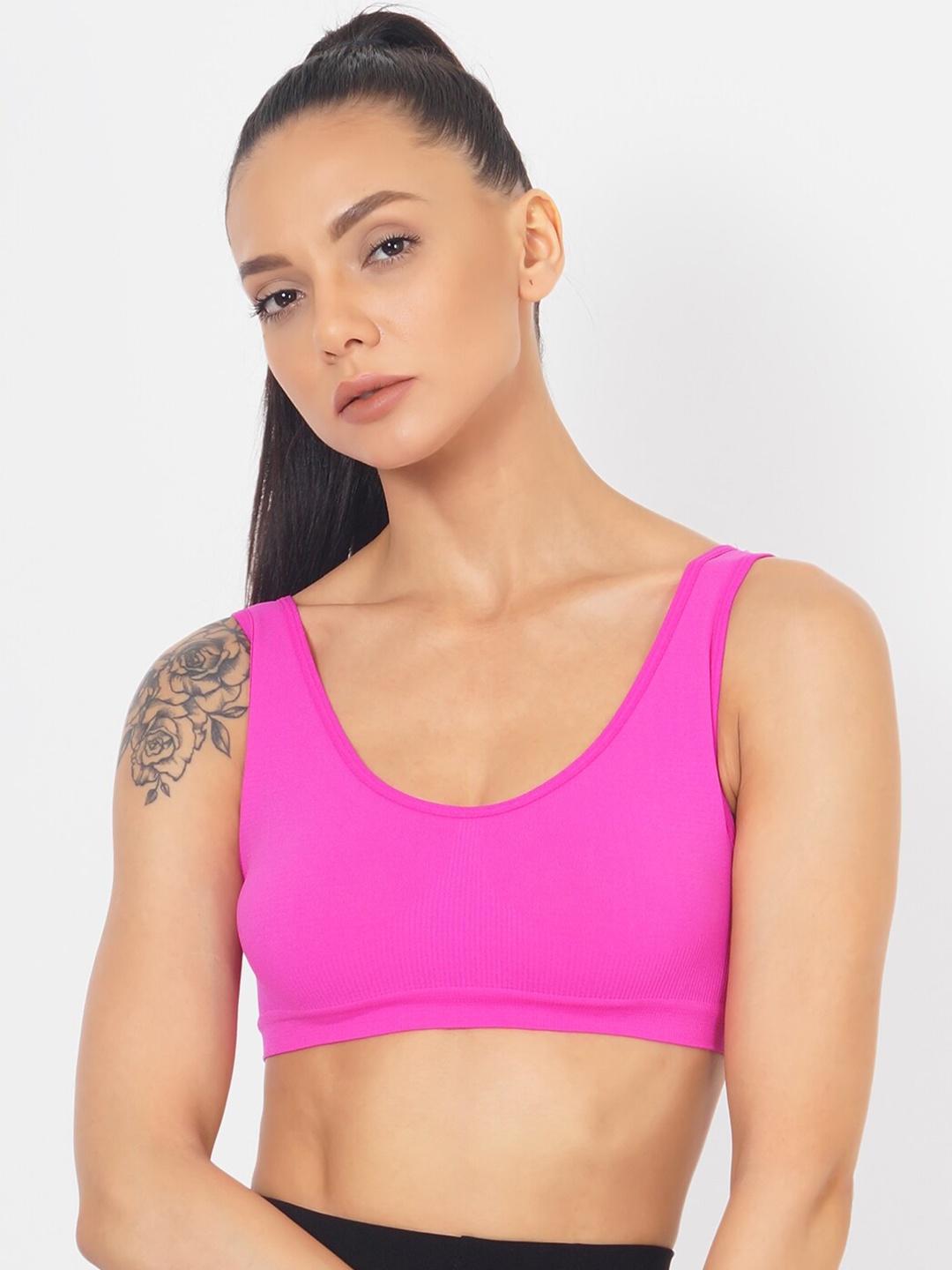 

XOXO Design Pink Solid Workout Bra