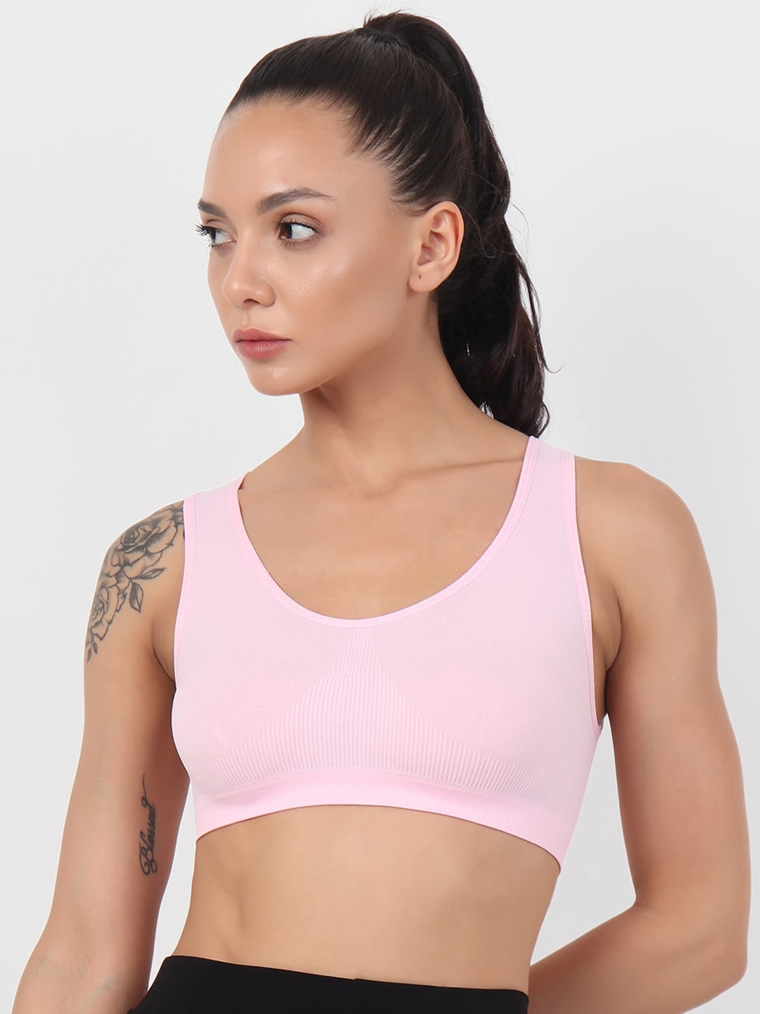 

XOXO Design Pink Solid Workout Bra