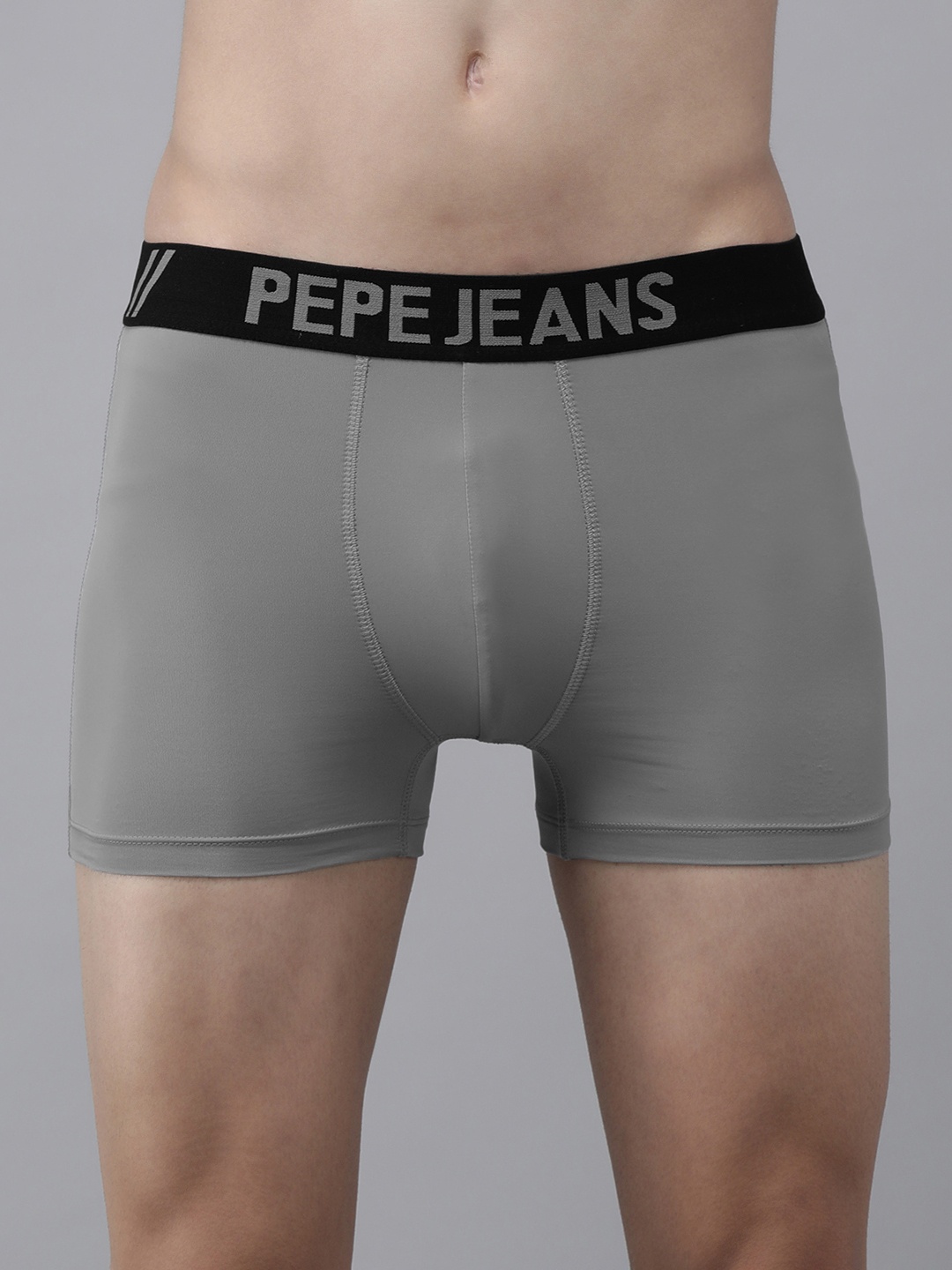 

Pepe Jeans Men Grey Solid Trunks- 8904311326229