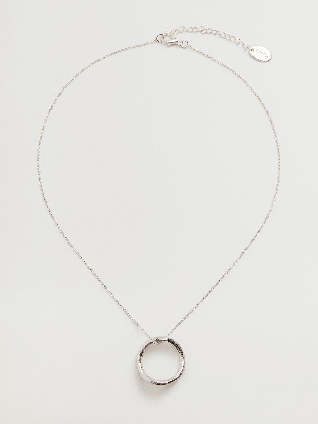 

MANGO Women Silver-Toned Pendant with Chain