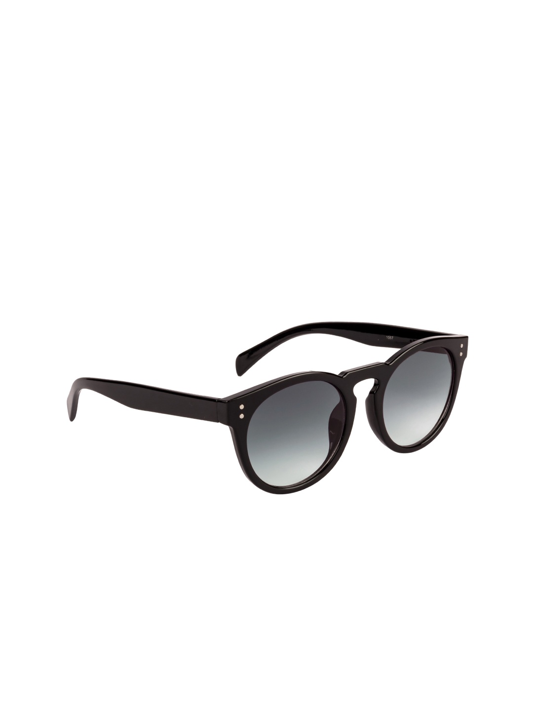 

NuVew Unisex Grey Lens & Black Round Sunglasses with UV Protected Lens