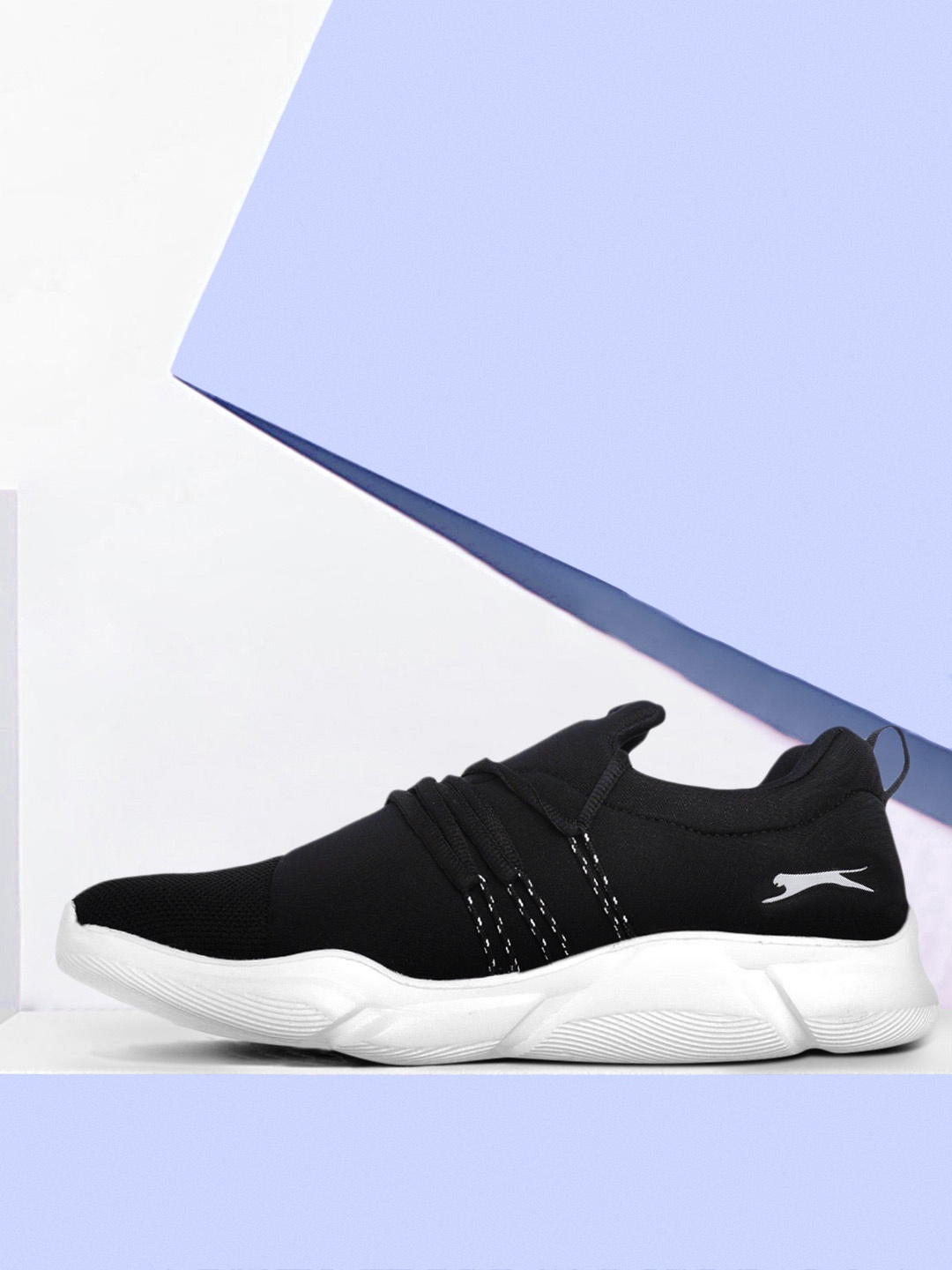 

Slazenger Men Black Woven Design Running Shoes