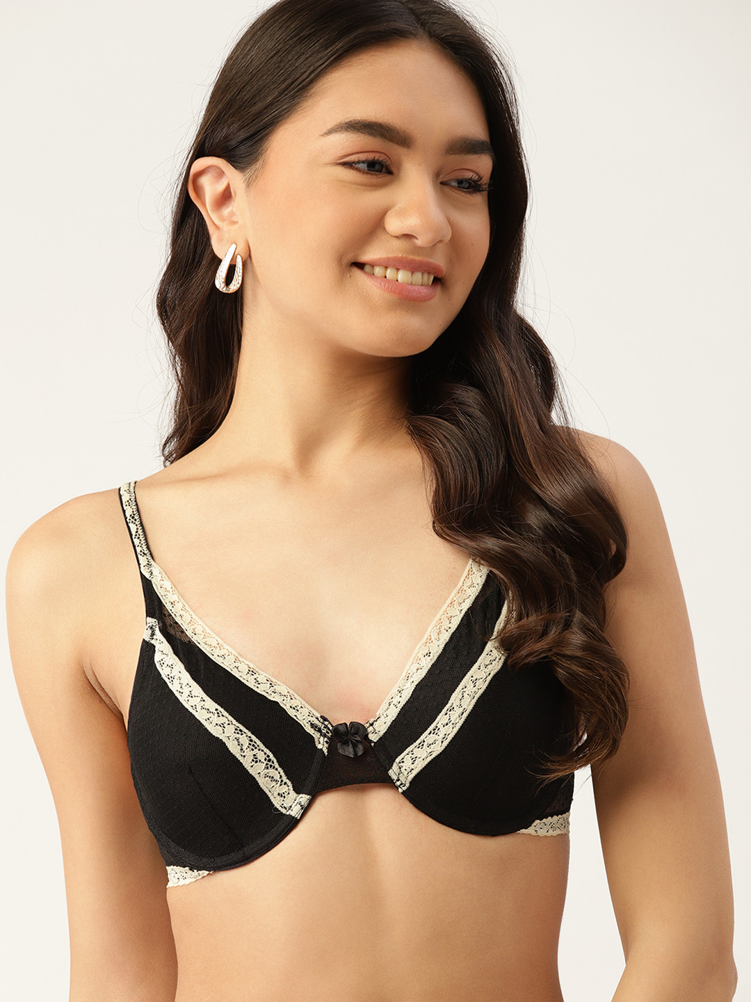 

DressBerry Black & Beige Underwired Lightly Padded T-shirt Bra DB-PD-12461122-2PK8-002