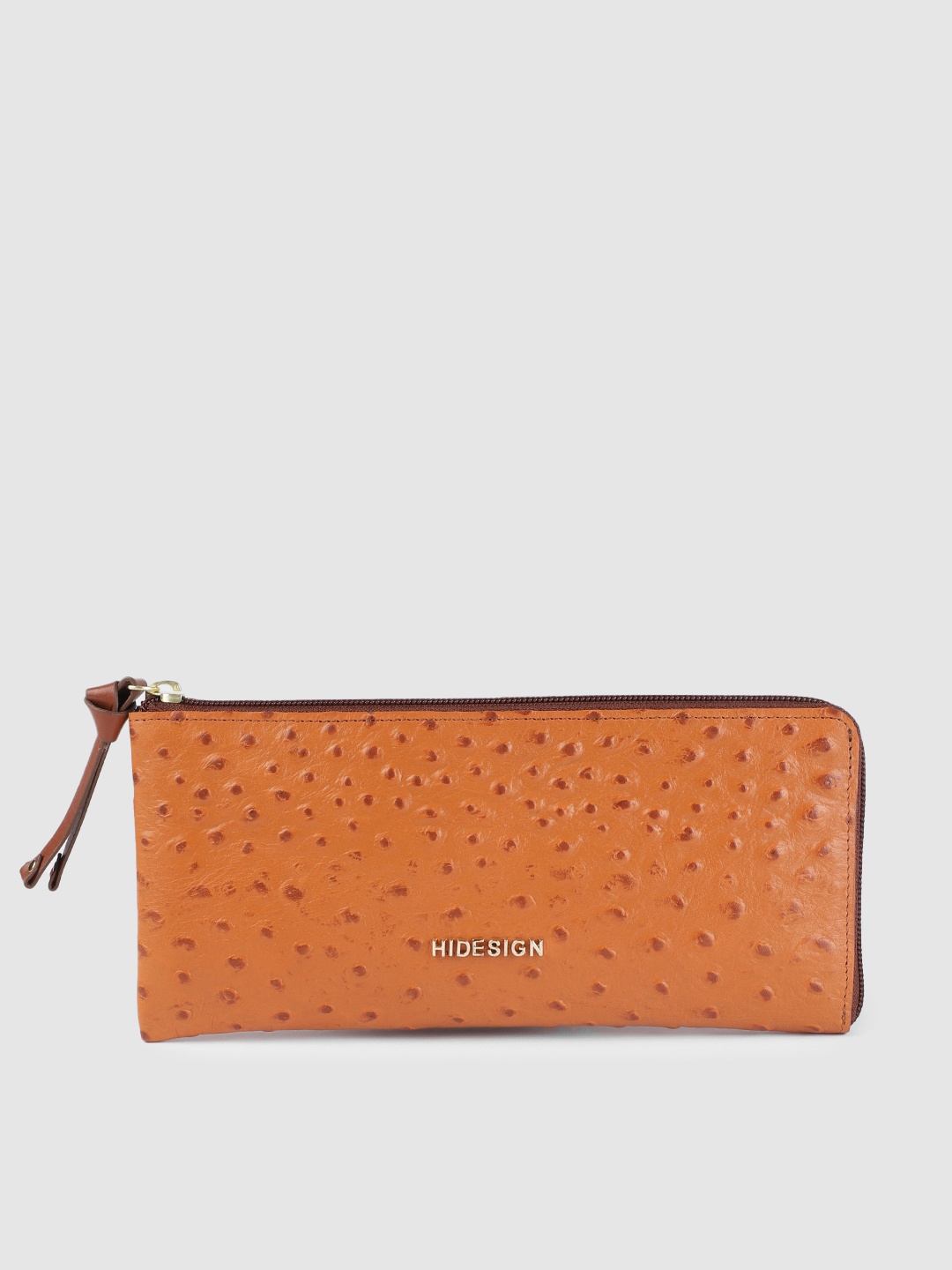 

Hidesign Women Brown Leather Zip Around Wallet