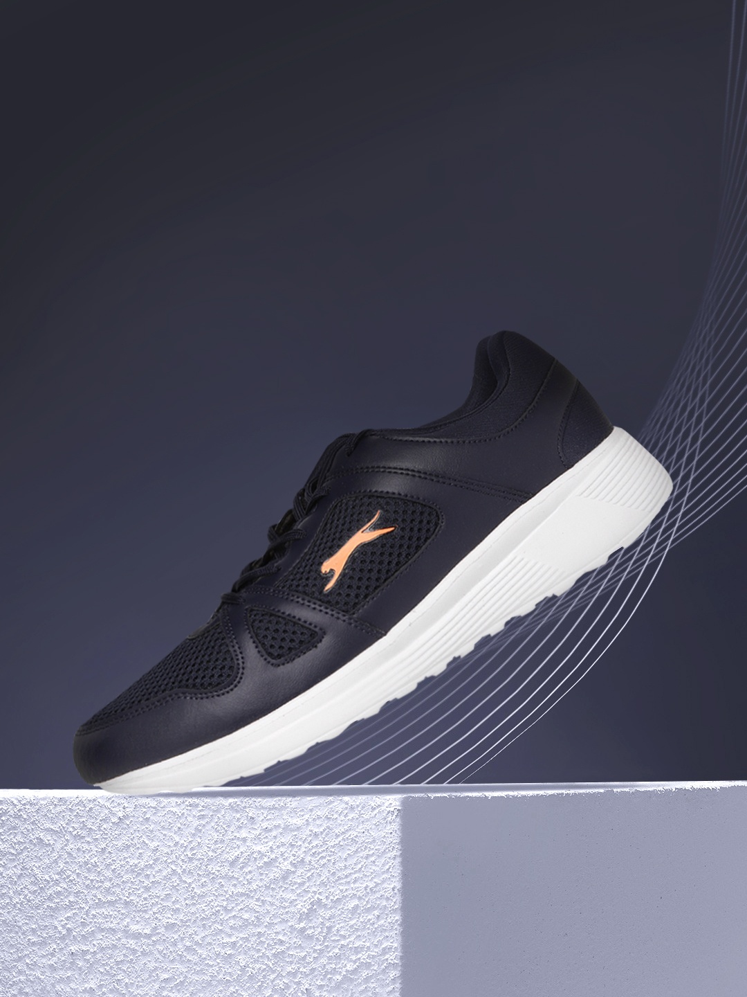 

Slazenger Men Navy Blue Mesh Running Shoes