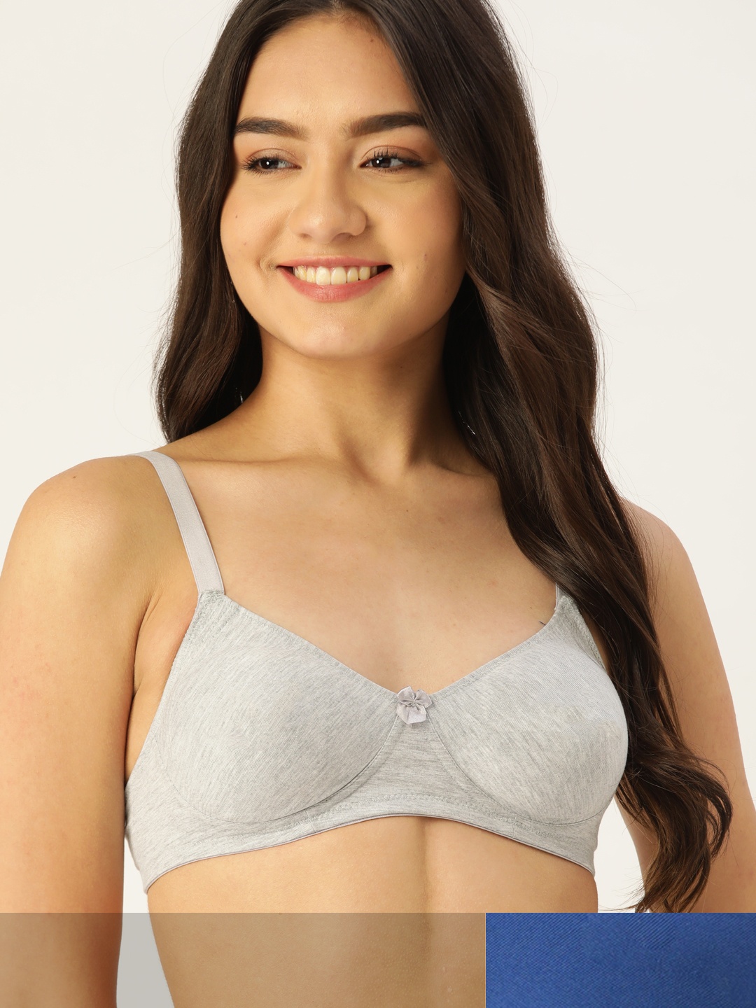 

DressBerry Pack Of 2 T-shirt Bra, Grey melange