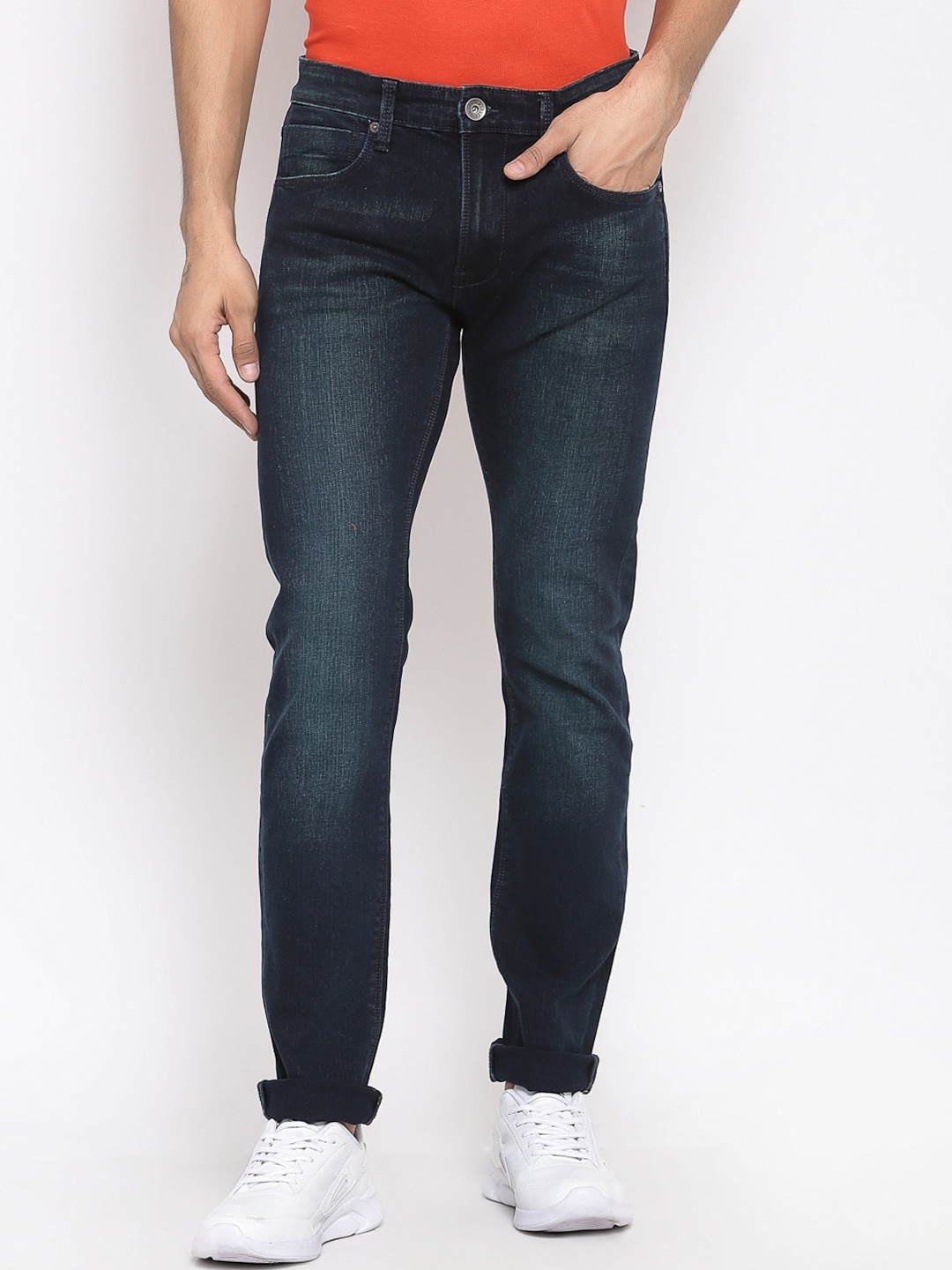 

Pepe Jeans Men Skinny Fit Low-Rise Light Fade Stretchable Jeans, Blue