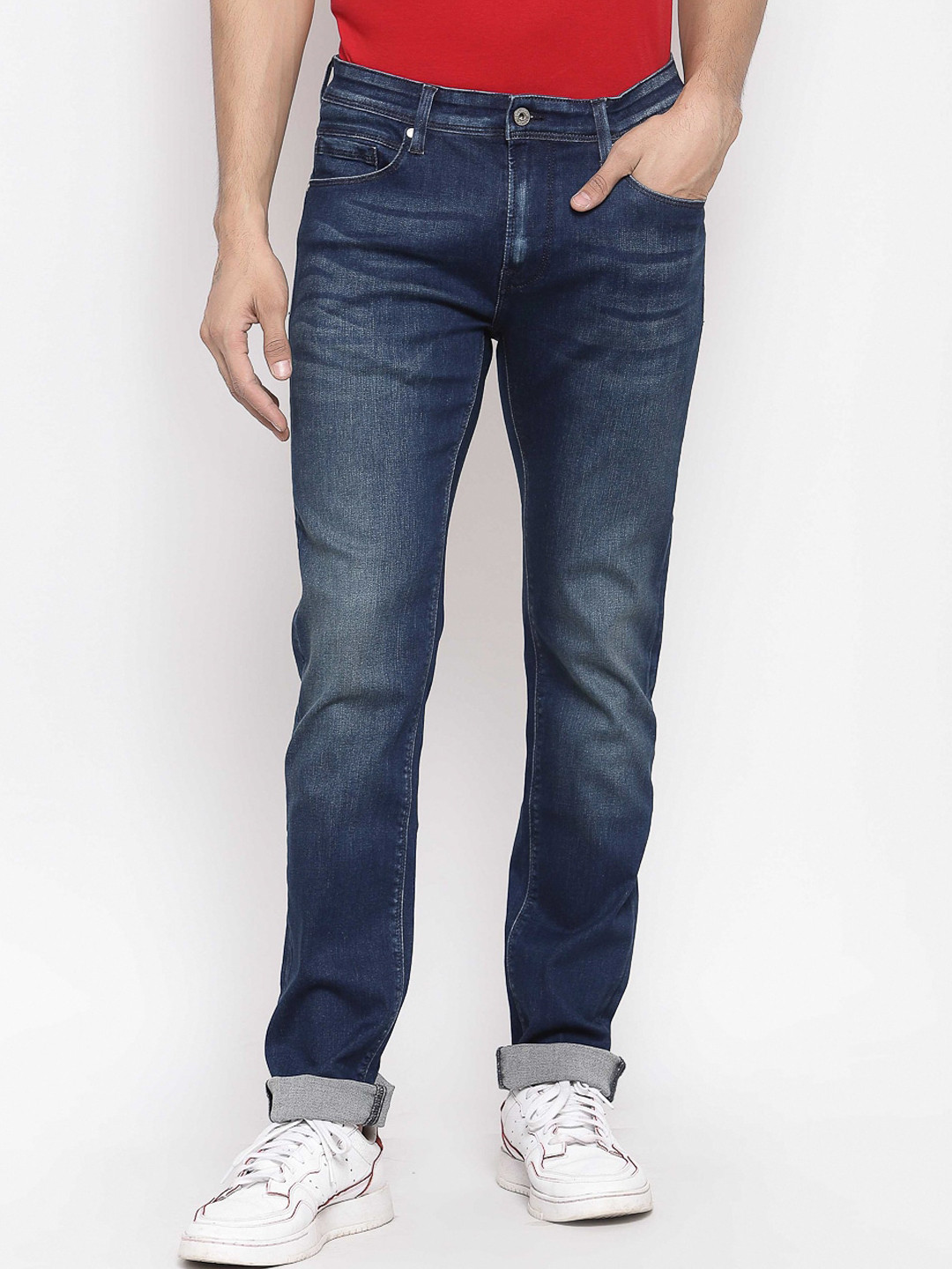 

Pepe Jeans Men Slim Fit Light Fade Stretchable Jeans, Blue