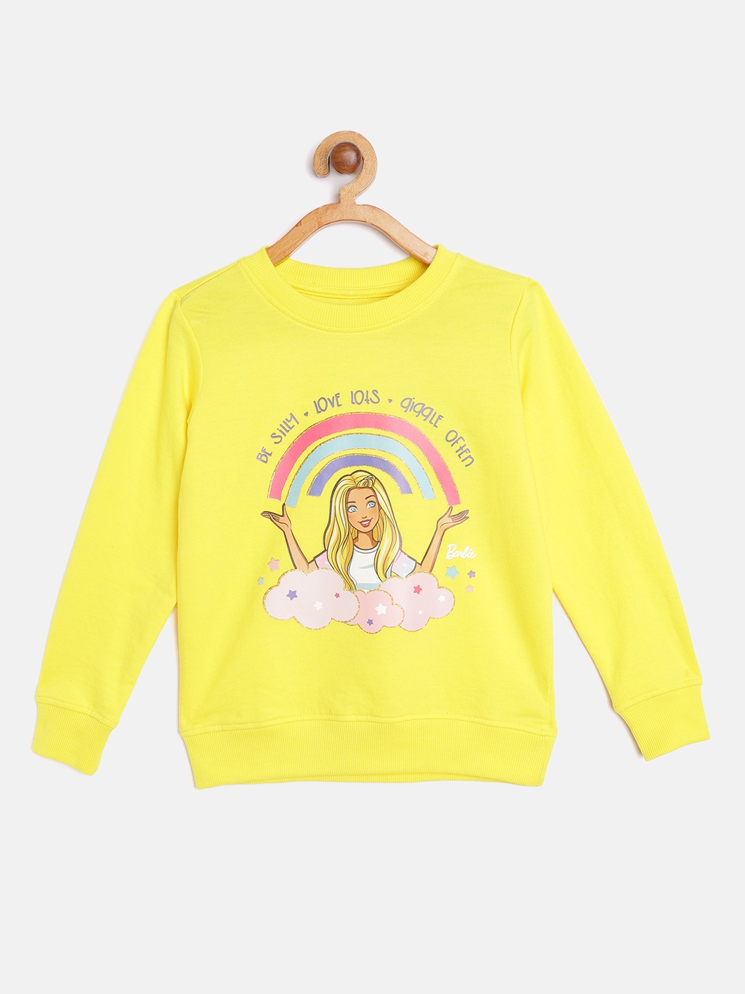 

Barbie Girls Yellow & Pink Printed Sweatshirt