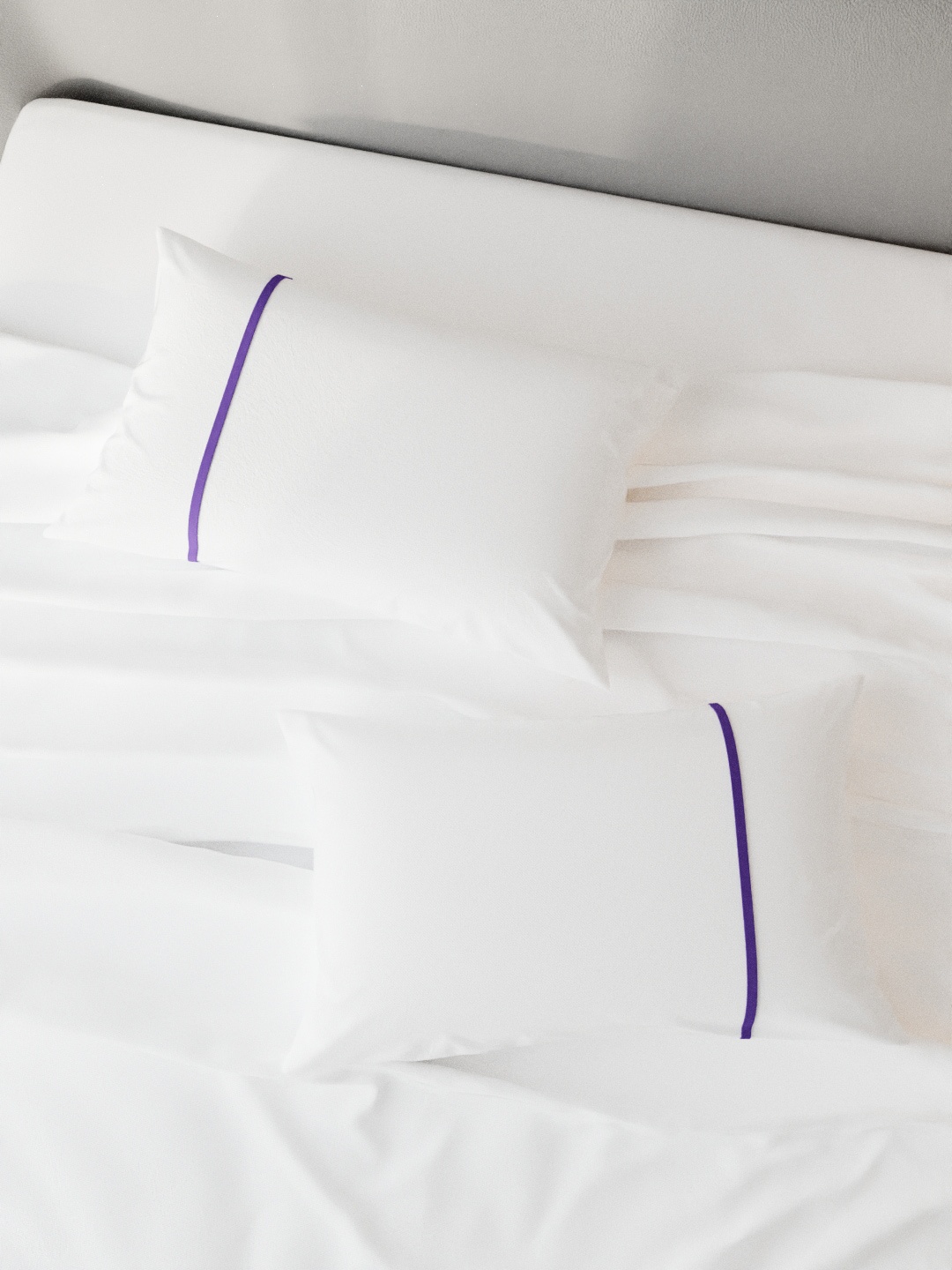 

Stoa Paris Pack Of 2 White Solid 144 TC Pure Cotton Pillow Covers
