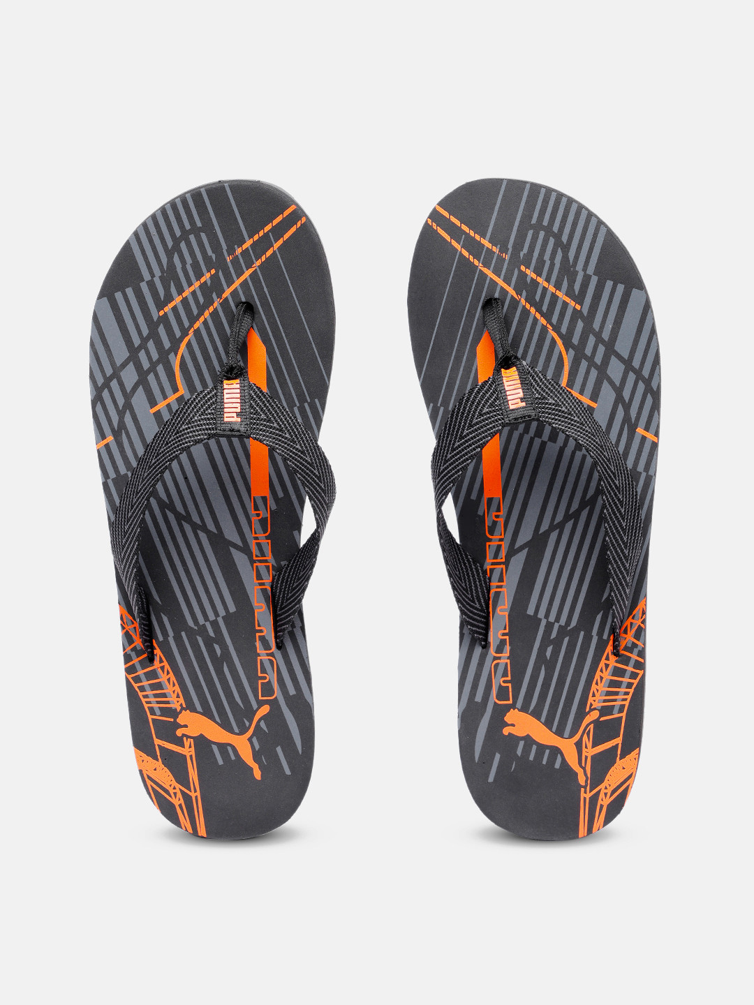 

Puma Unisex Black Printed Thong Flip-Flops