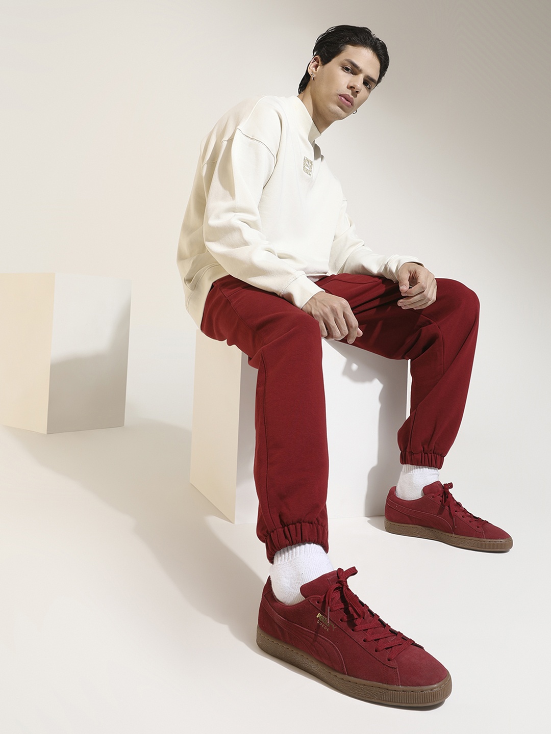

Puma Unisex Red Suede Trainers