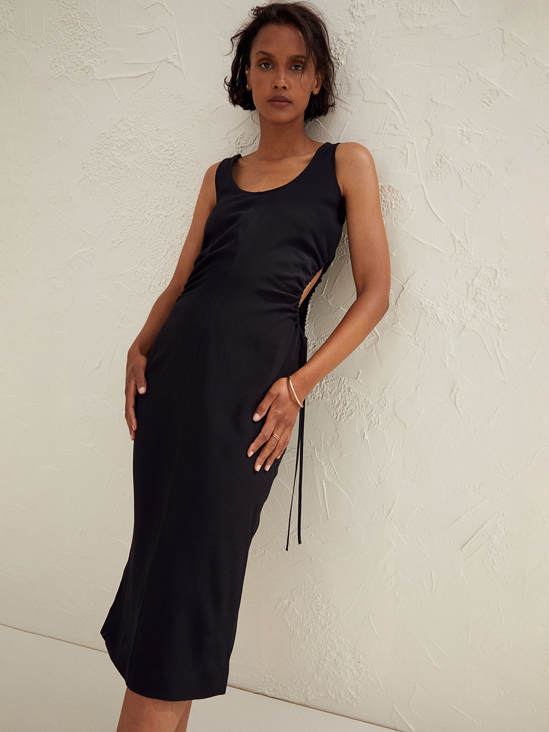 

H&M Women Black Cut-Out Dress