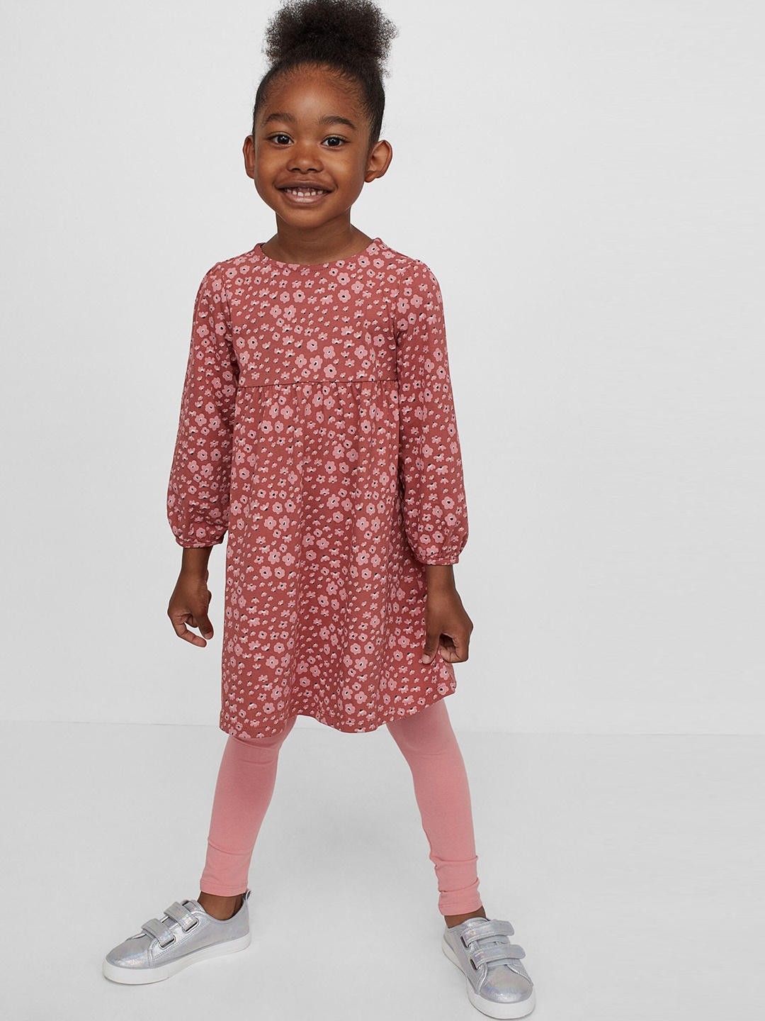 

H&M Girls Pink Printed 2-piece cotton set