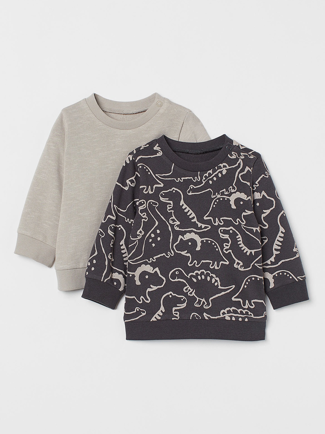 

H&M Boys Grey & Beige 2-pack cotton sweatshirts