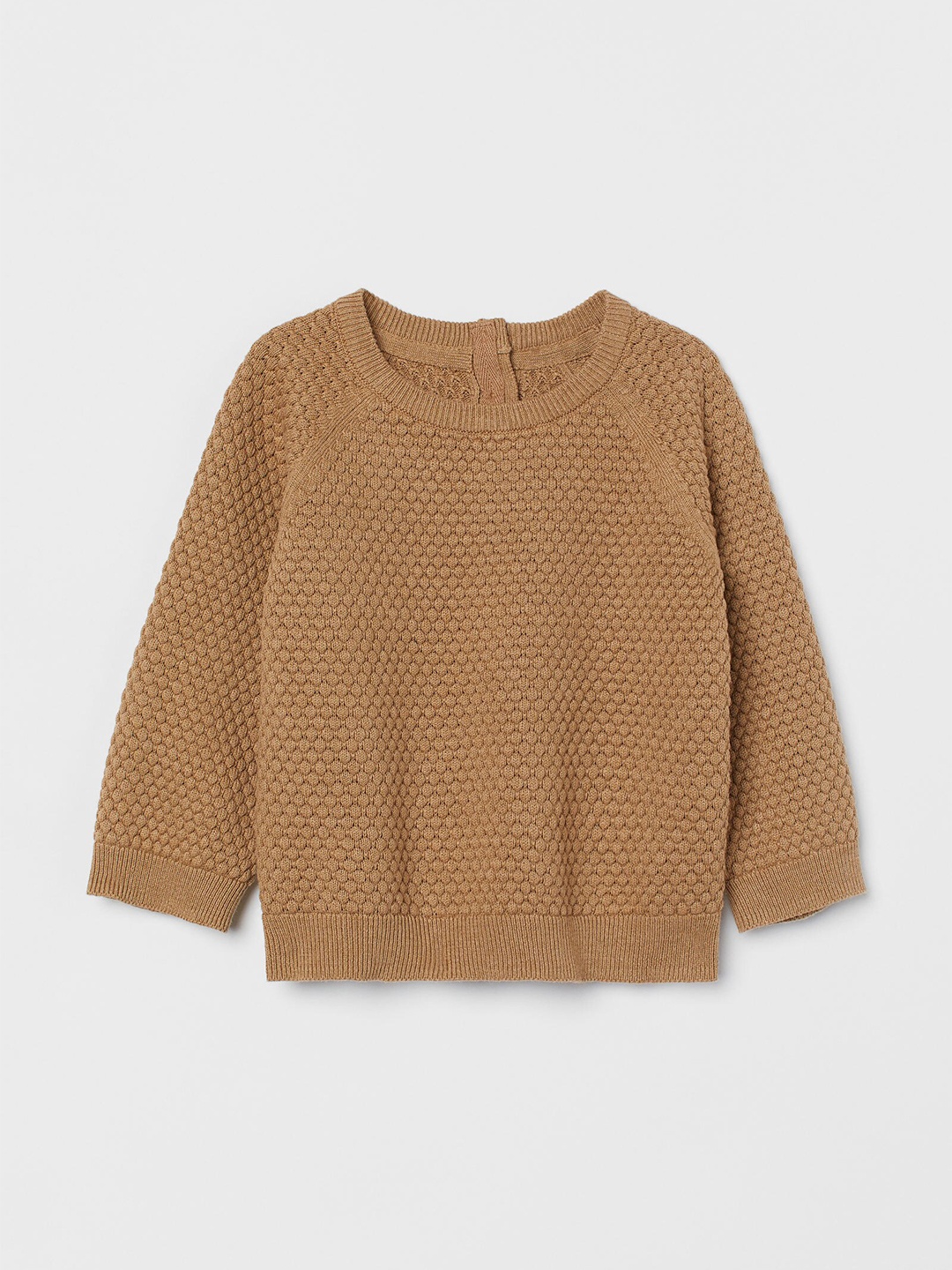 

H&M Girls Beige Textured-knit Jumper