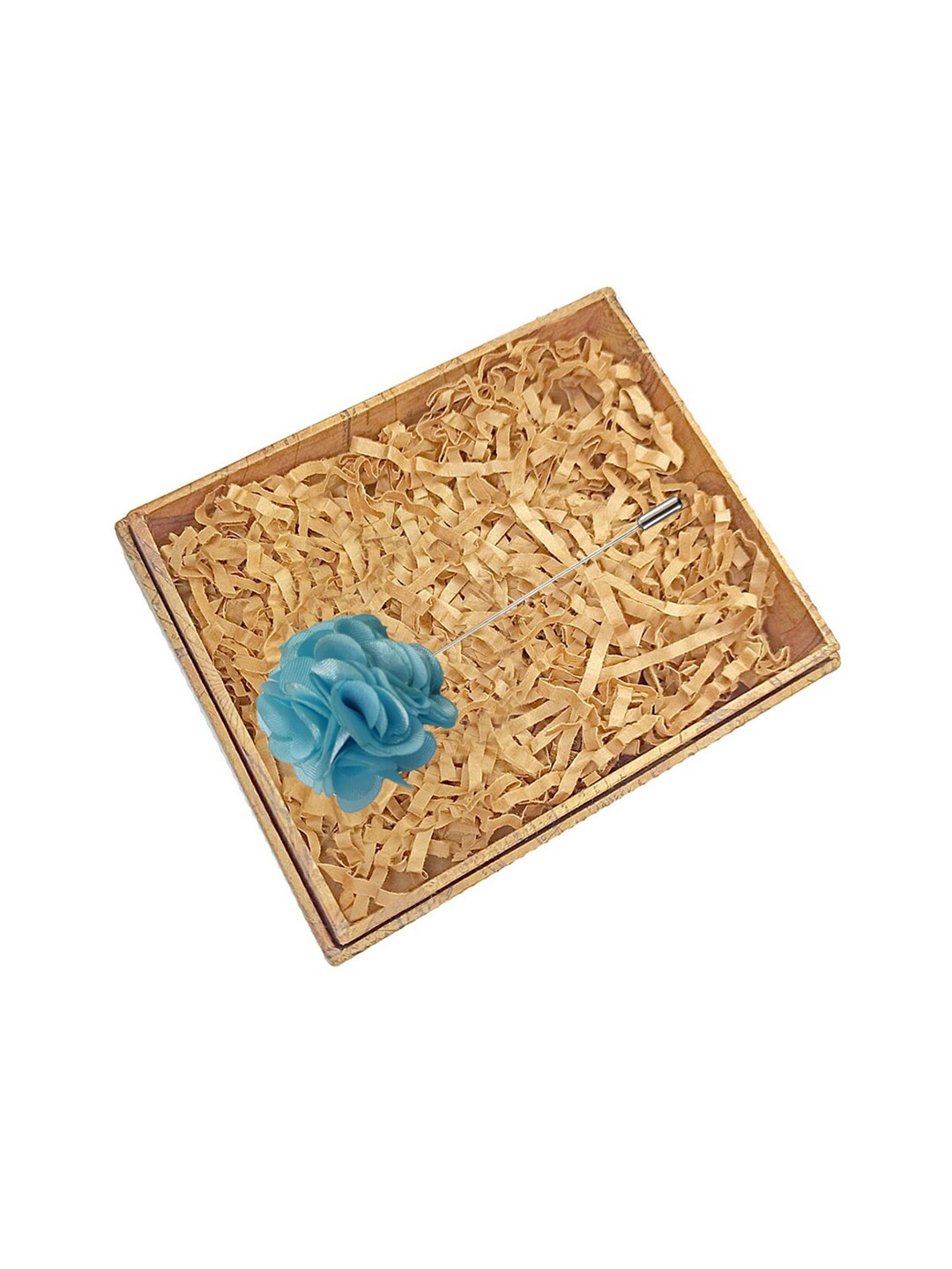 

Blacksmith Men Blue Solid Floral Lapel Pin
