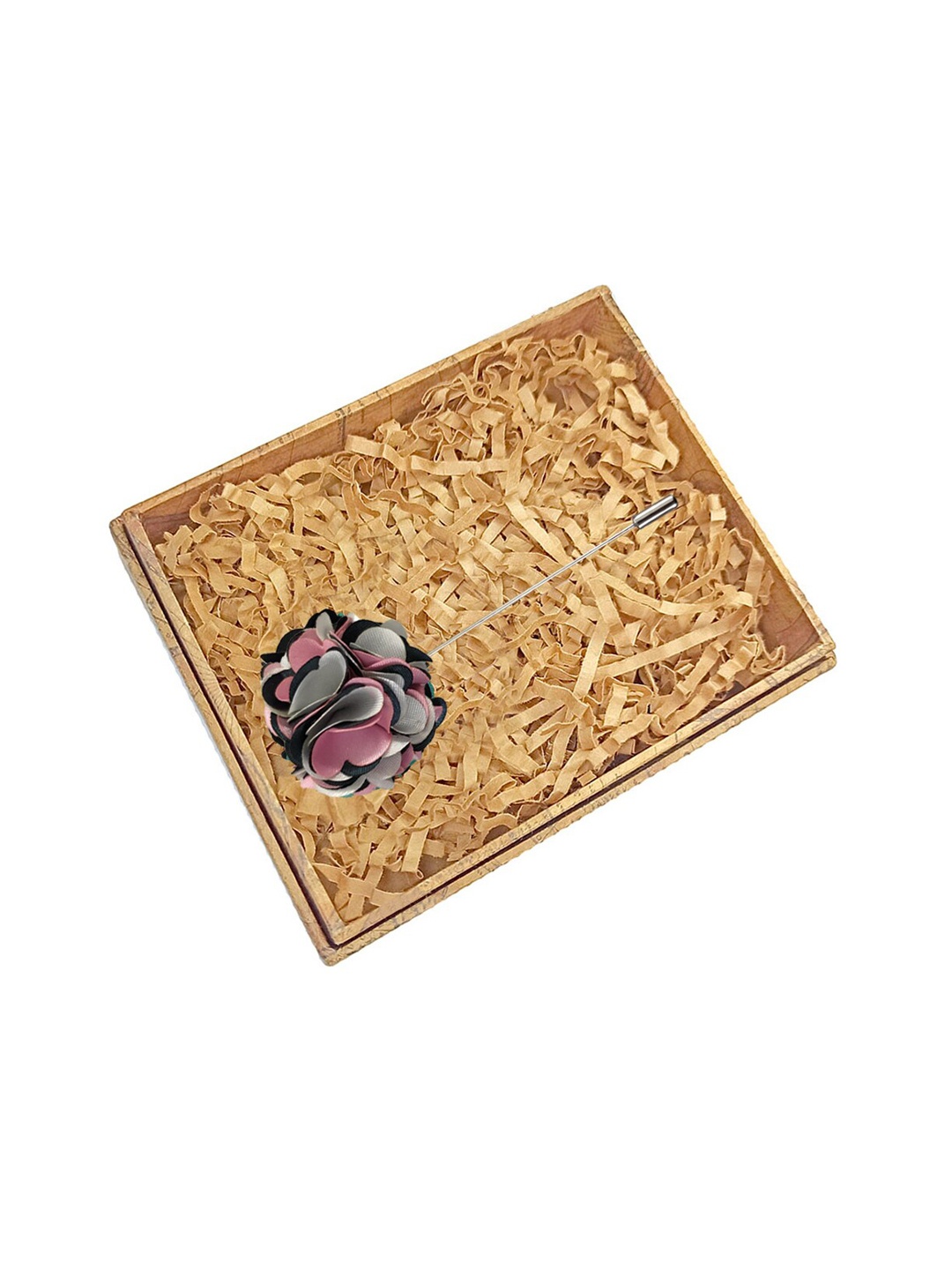 

Blacksmith Men Pink & Grey Floral Solid Lapel Pin
